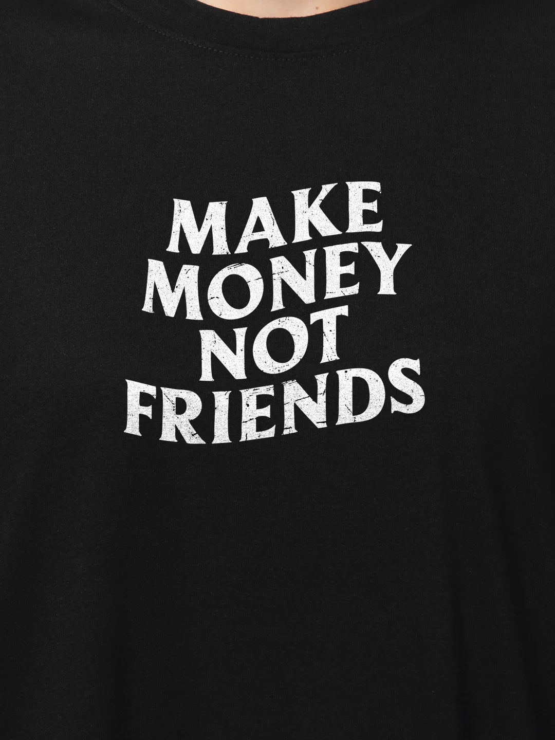 Make Money Not Friends Cotton Men's Oversized Coord Sets