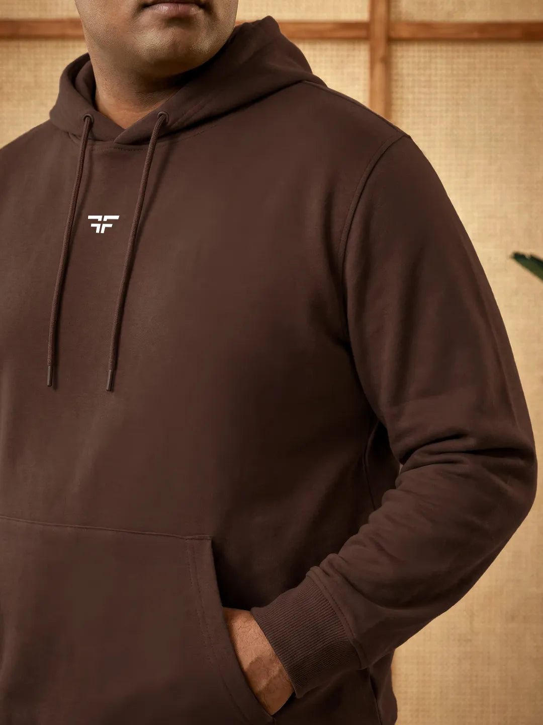 || COFFEE BROWN STRAIGHT THERMAL CO-ORD SET (HOODIE & STRAIGHT FIT TRACKS COMBO) ||