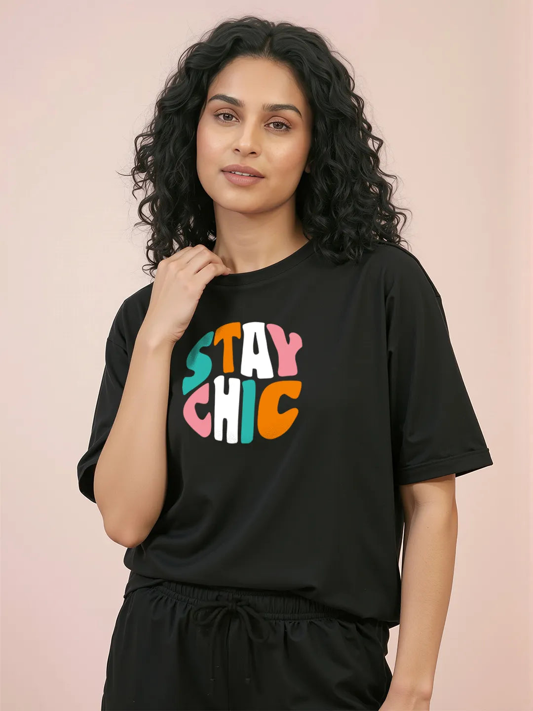 Stay Chic Cotton Girls T Shirt and Shorts Combo Set