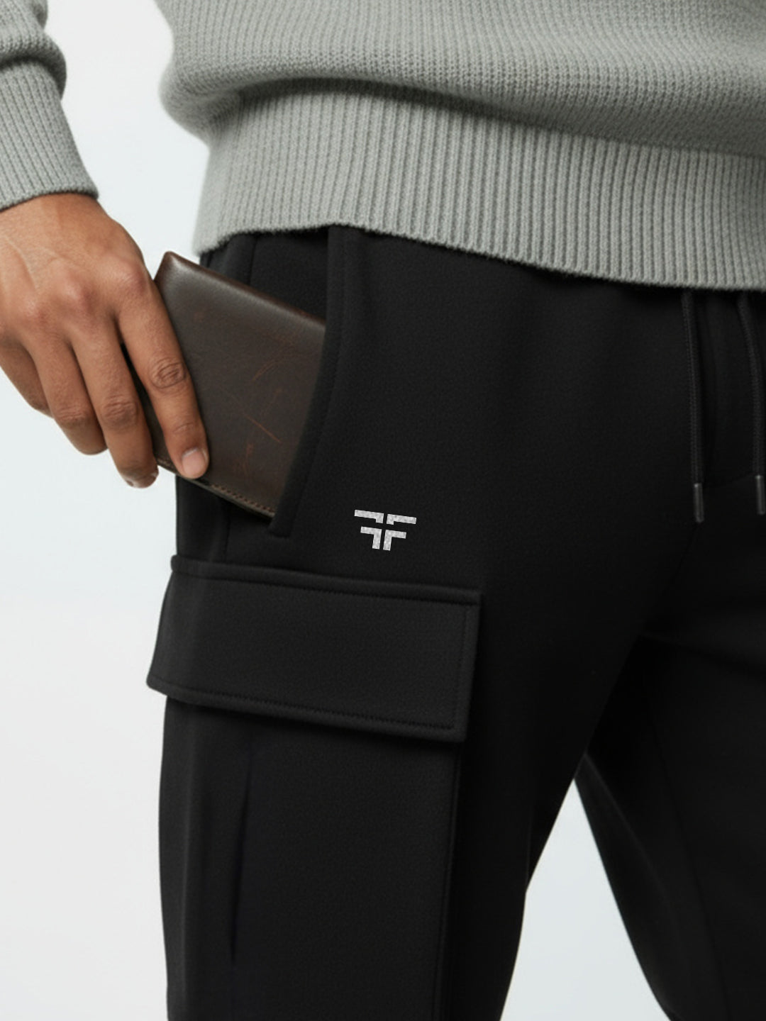 Black Joggers w/ Box Pockets