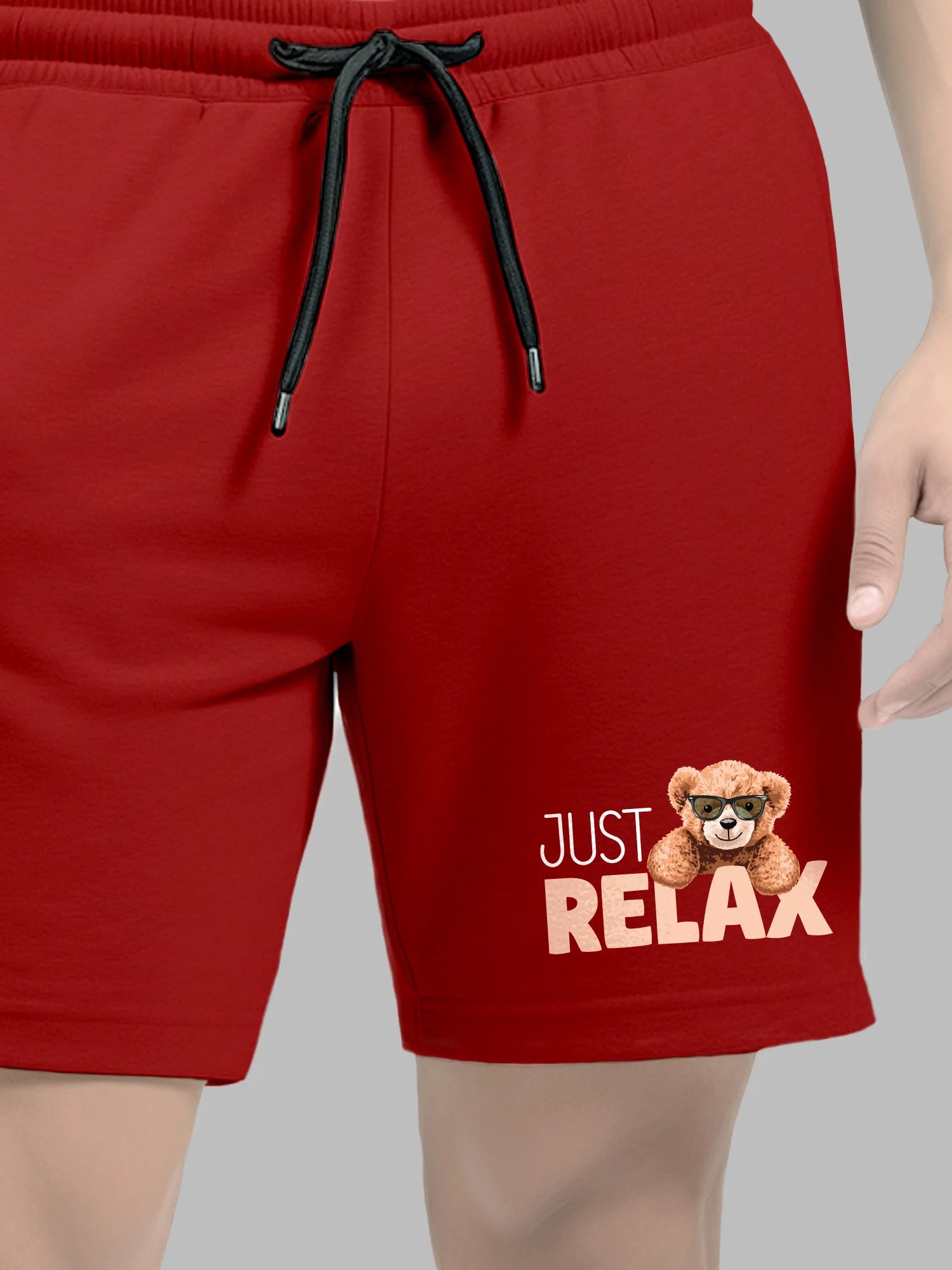 Just Relax Cotton Mens T Shirt and Shorts Combo Set