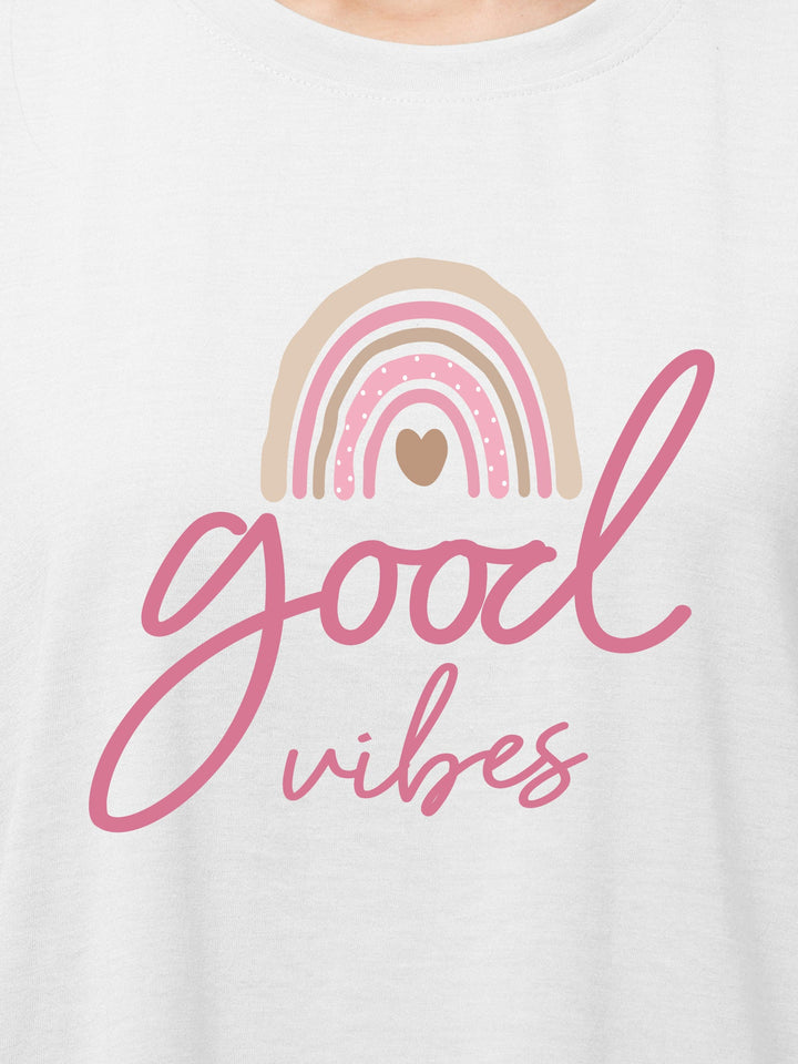 Good Vibes Cotton Girls T Shirt and Short Set