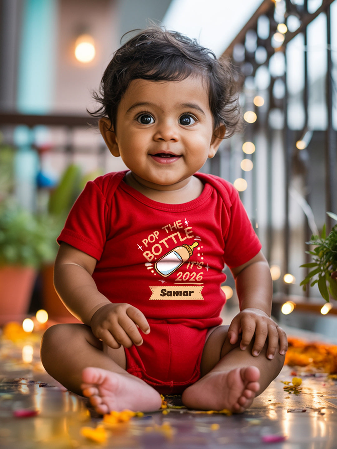 Pop The Bottles It's 2026 Baby Romper | Onesies w/ Custom Name