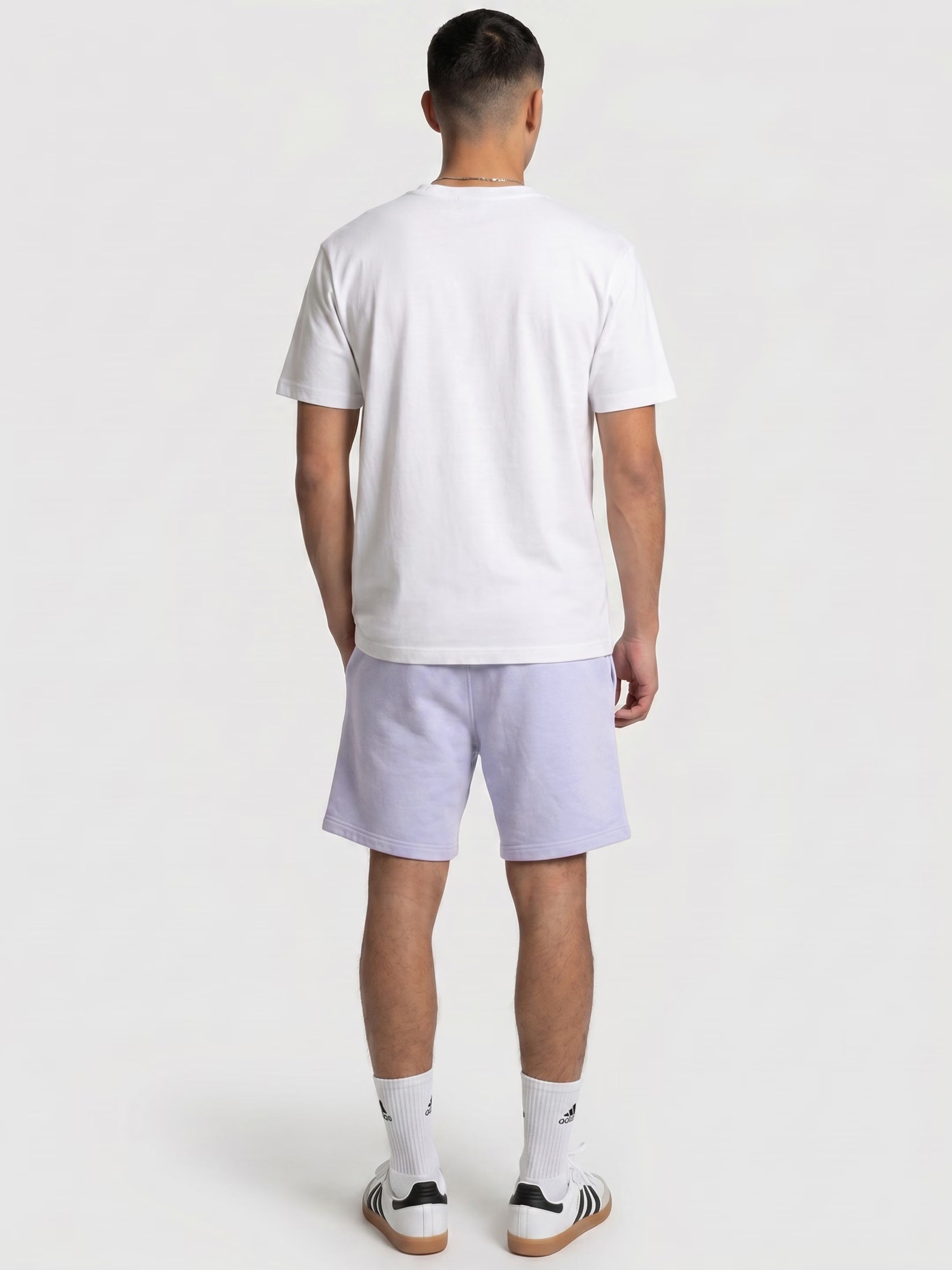 Light Purple Cotton Men's Shorts