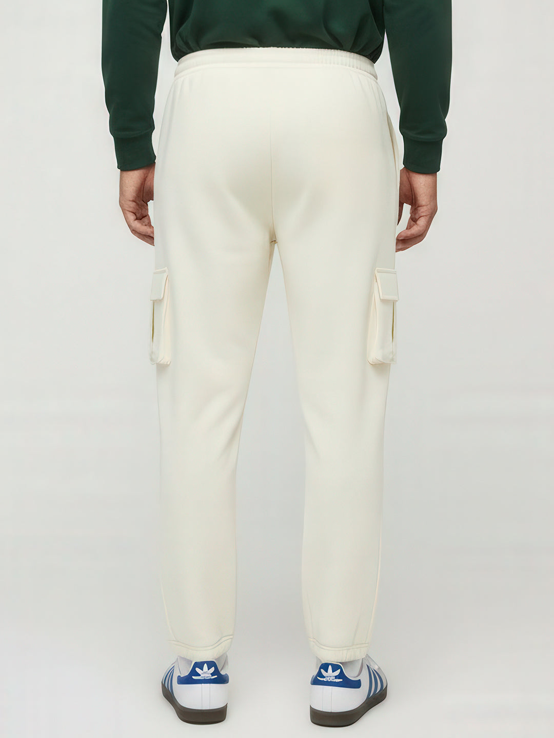 Cream Cargo Joggers w/ 4 Pockets