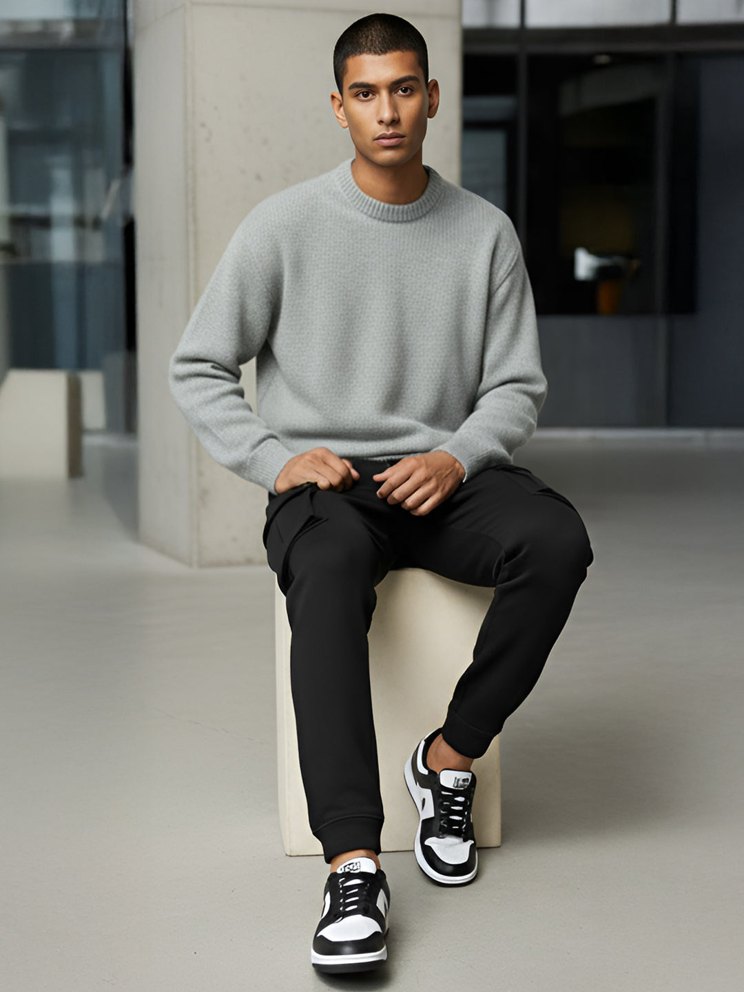 Black Joggers w/ Box Pockets