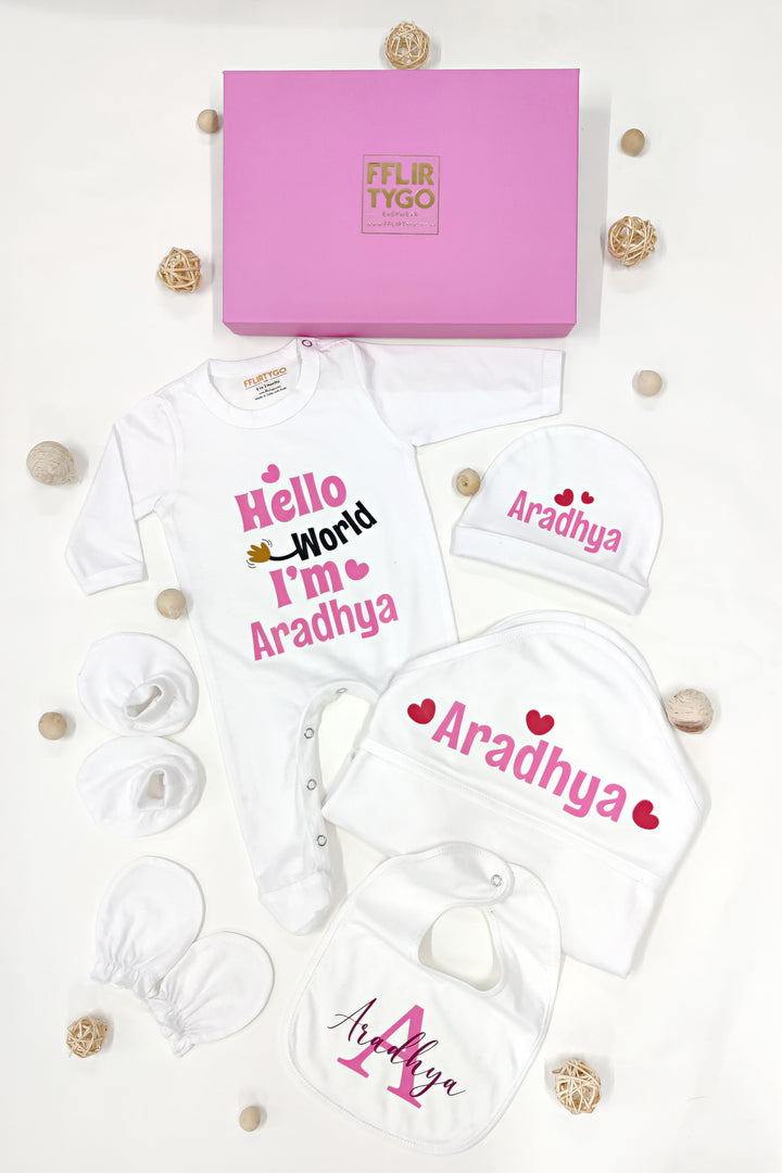 Little Star Debut: Personalized Naming Ceremony Baby Gift Set in Pink
