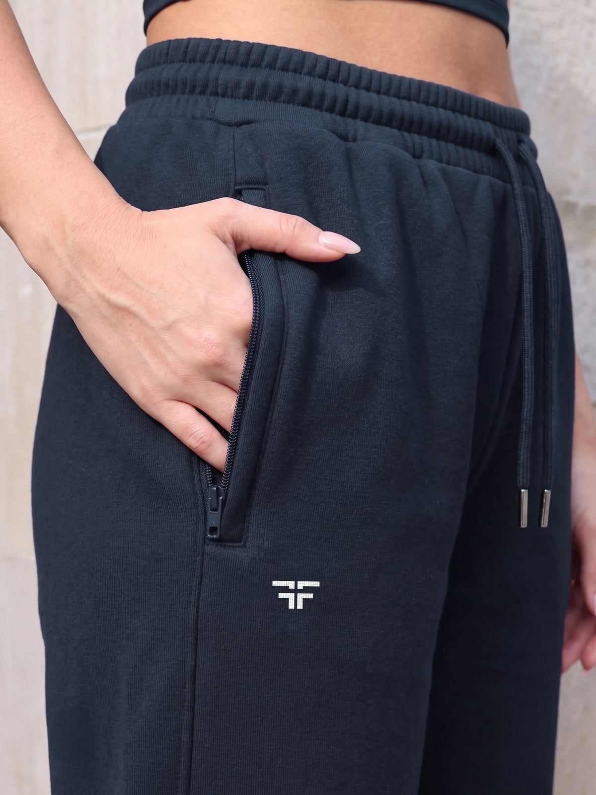 Navy Fleece Straight Joggers