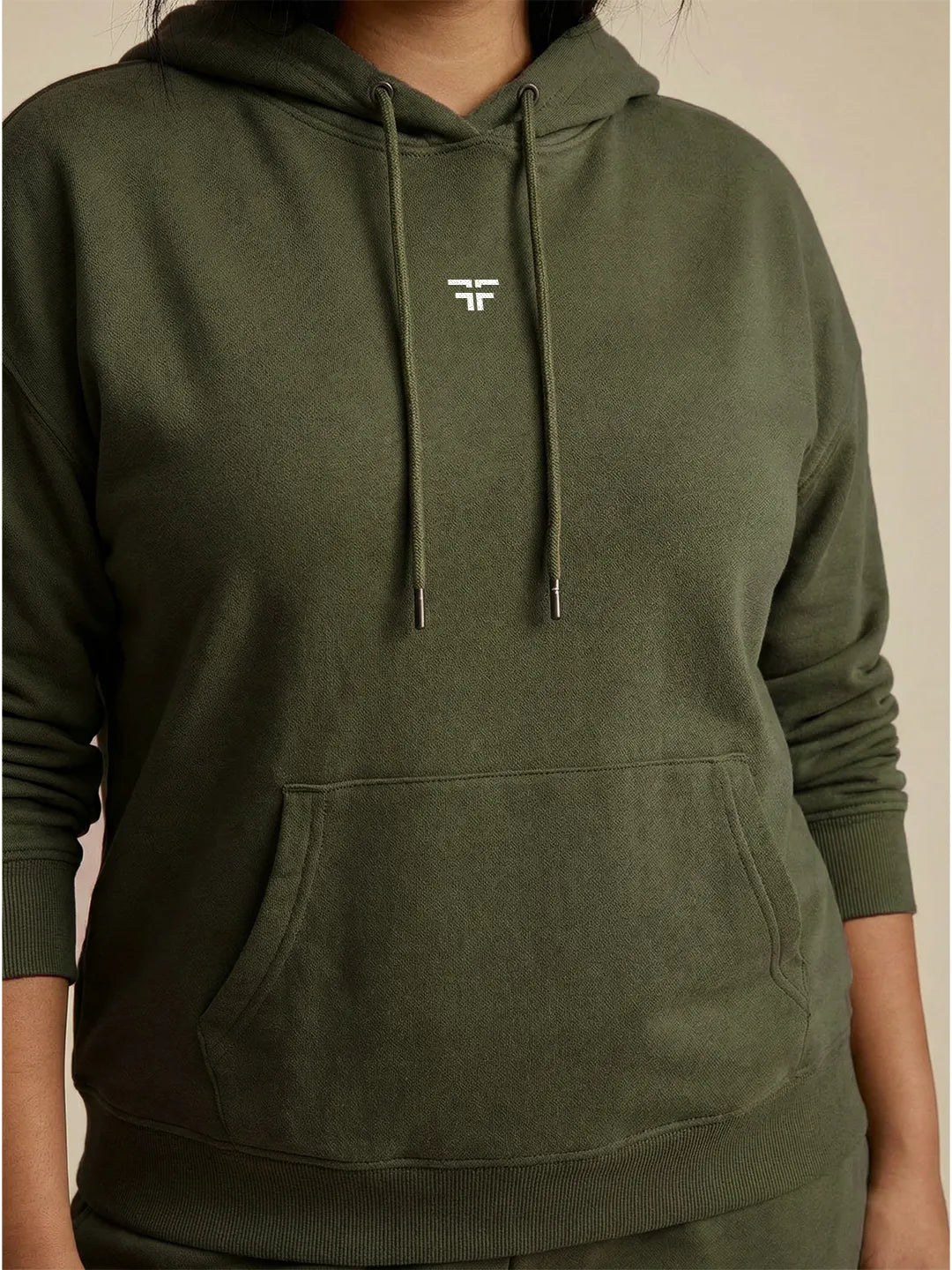 Green Straight Thermal Co-ord Set (Hoodie & Straight Fit Tracks Combo)