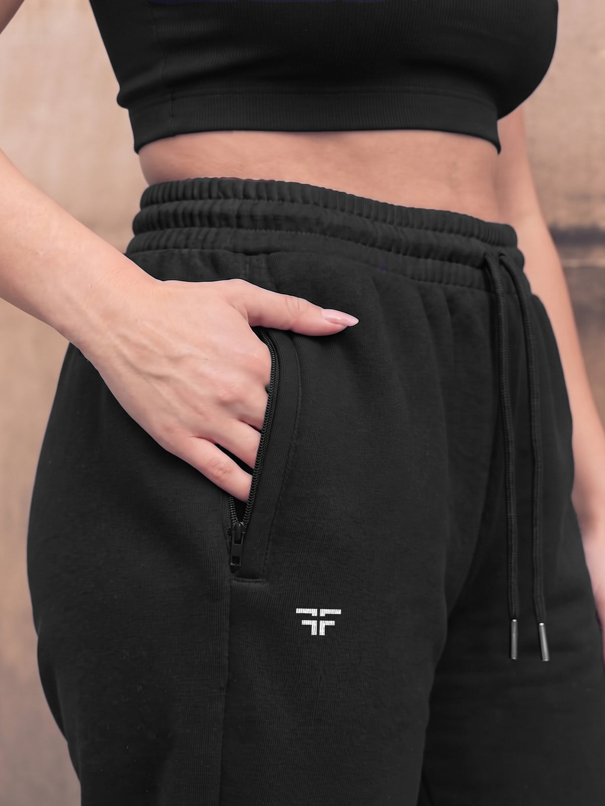 Black Fleece Straight Joggers