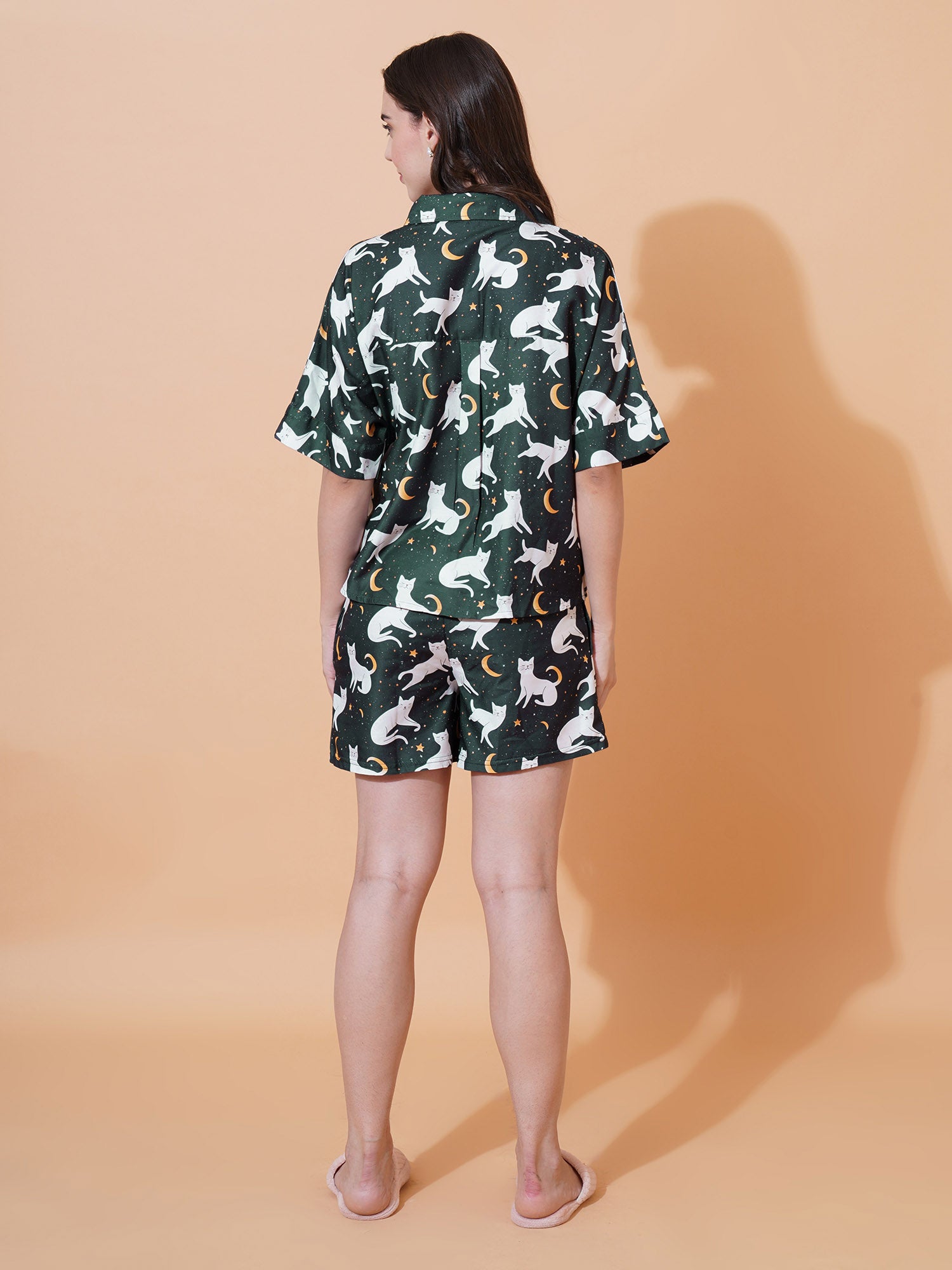 Moonlight Meow Shorts And Shirt Set