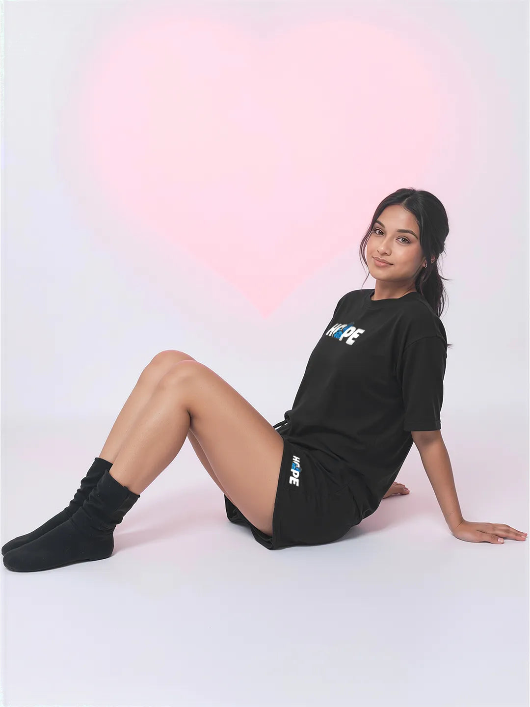 Hope Cotton Women's T Shirt and Shorts Combo Set