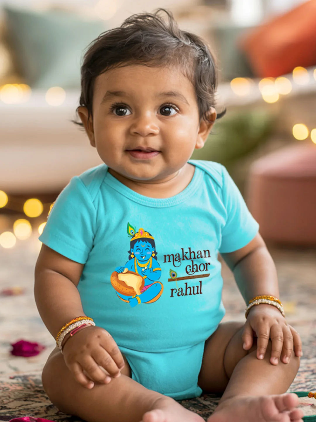 Makhan Chor Baby Romper | Onesies w/ Custom Name