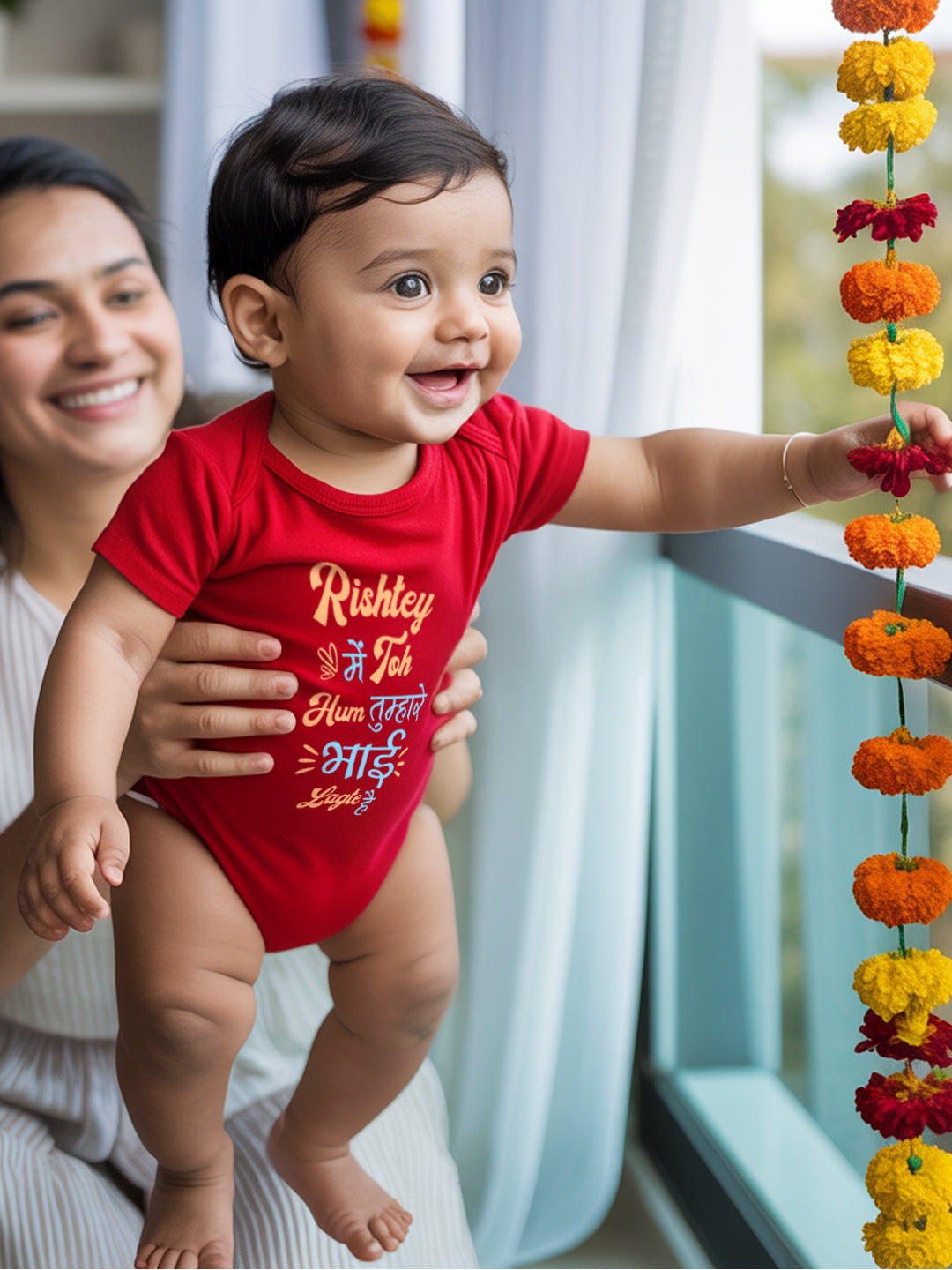 Rishtey Mai Toh Hum Tumharey Bhai Lagte Hai Baby Romper | Onesies
