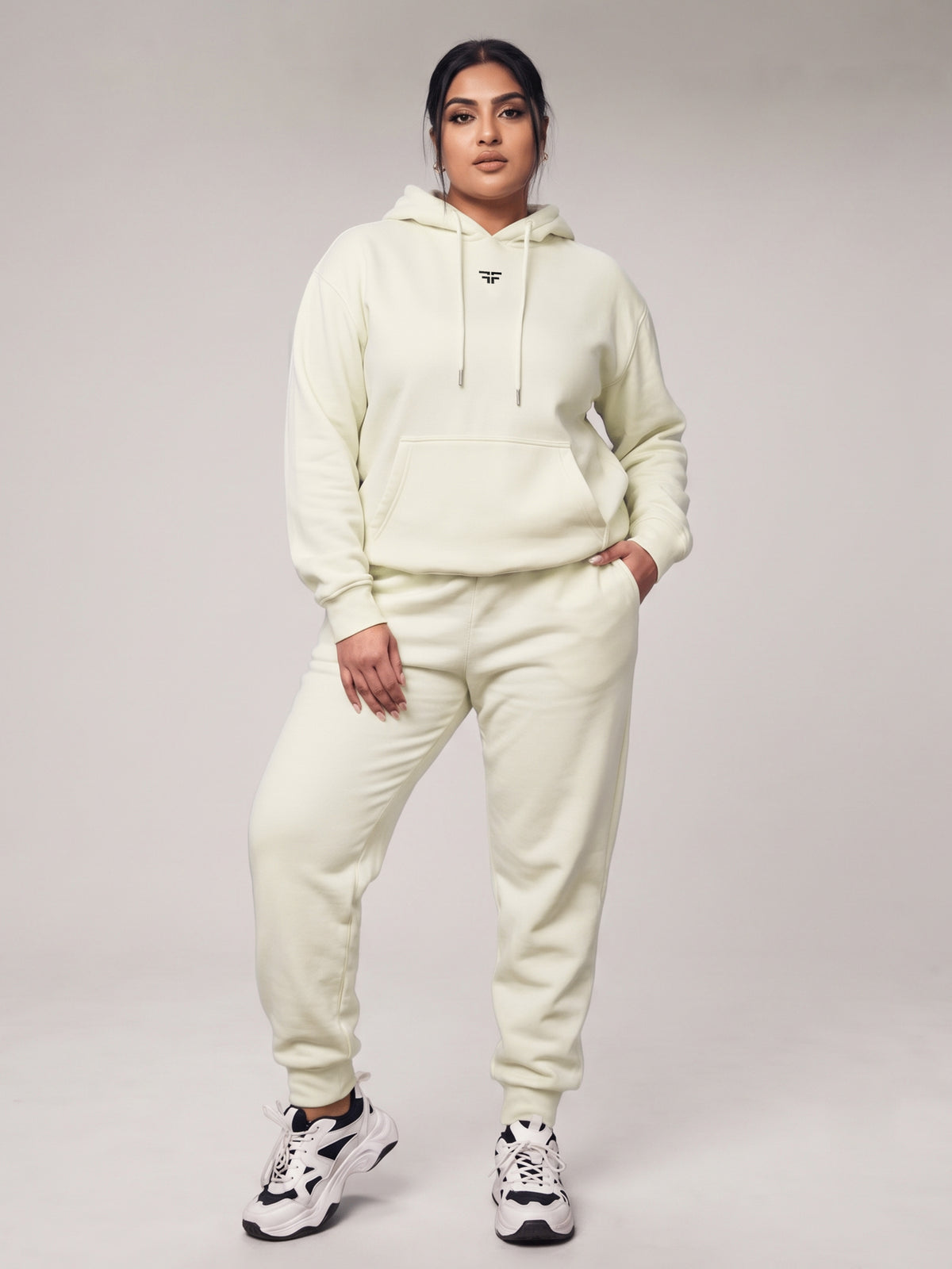 Cream Thermal Co-ord Set (Hoodie and Jogger Combo)