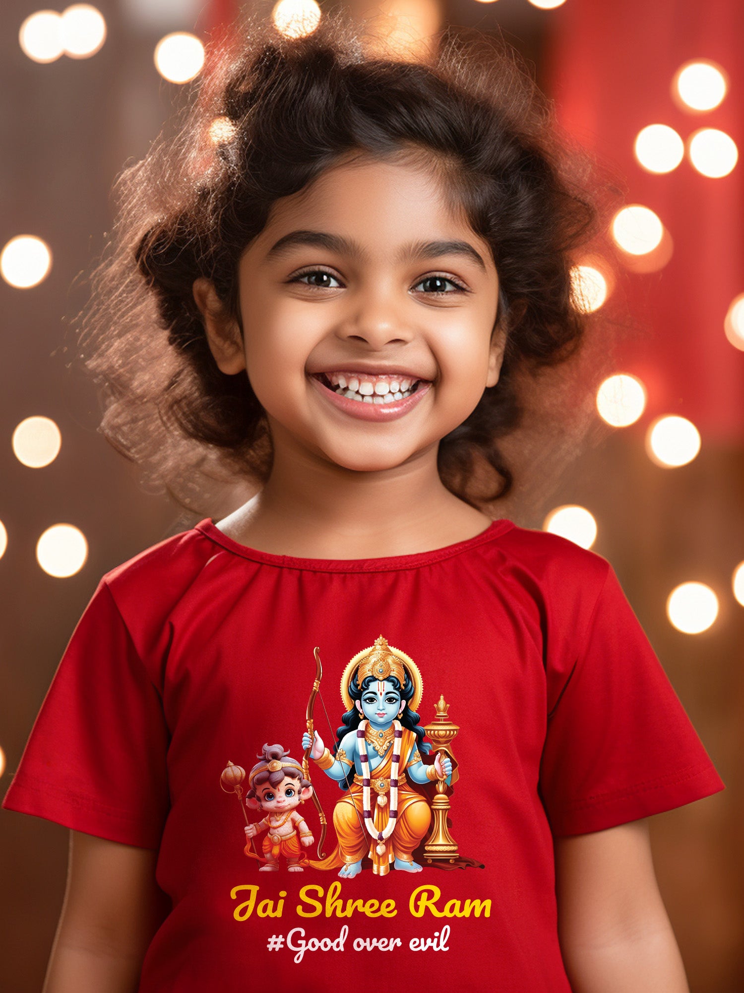 Jai Shree Ram Good Over Evil Kids T Shirt
