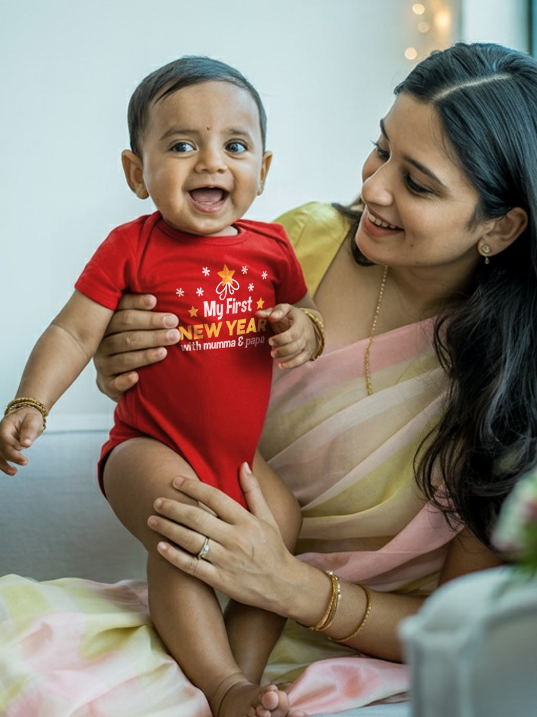 My First New Year With Mumma & Papa Baby Romper | Onesies