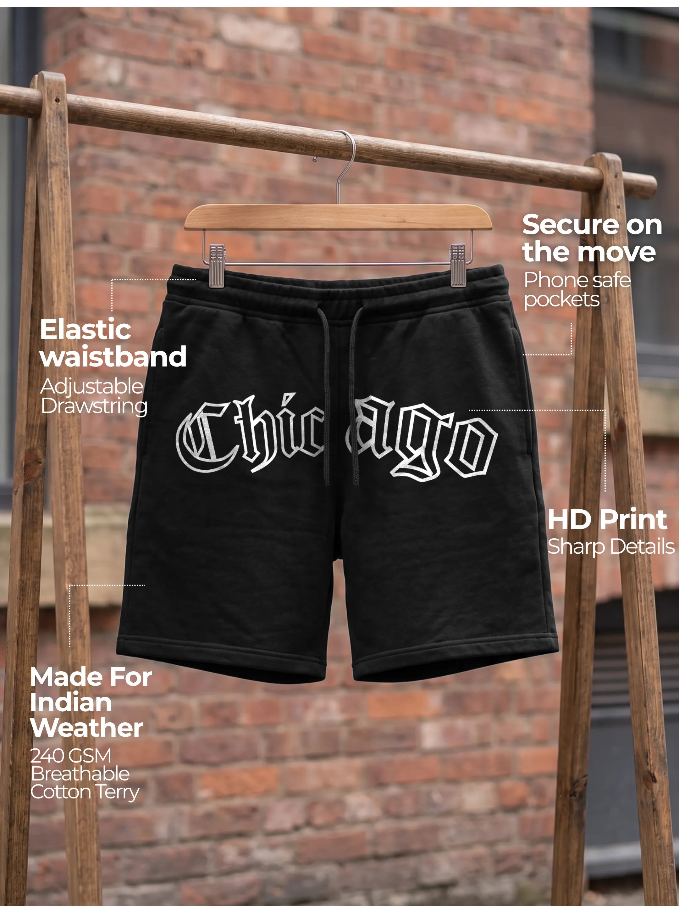 Chicago Cotton Mens Shorts