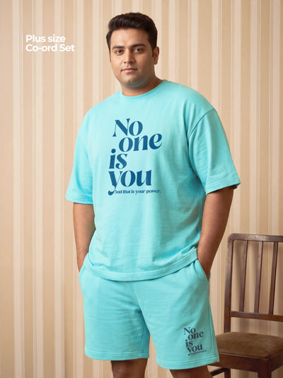 No One Is You Cotton Men's Oversized Coord Sets