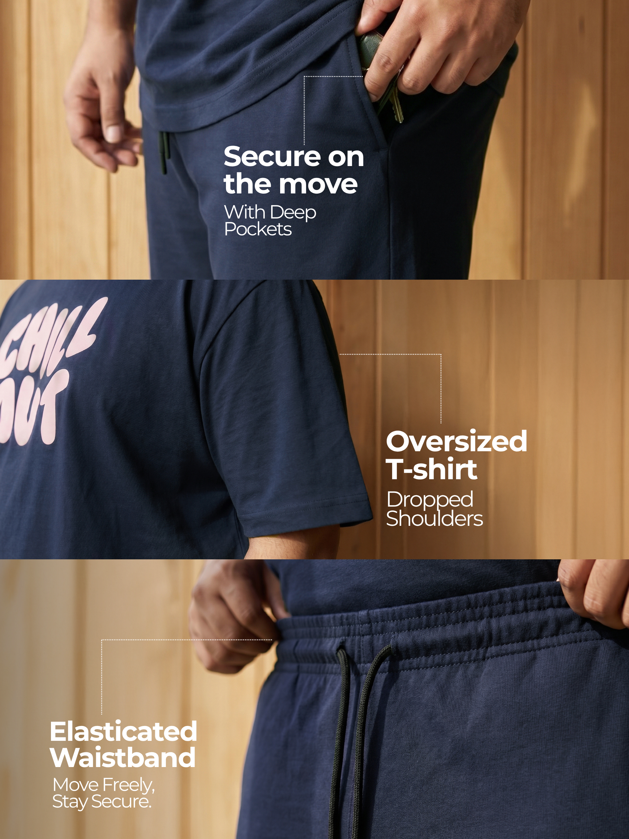 Chill Out Cotton Men's Oversized Coord Sets