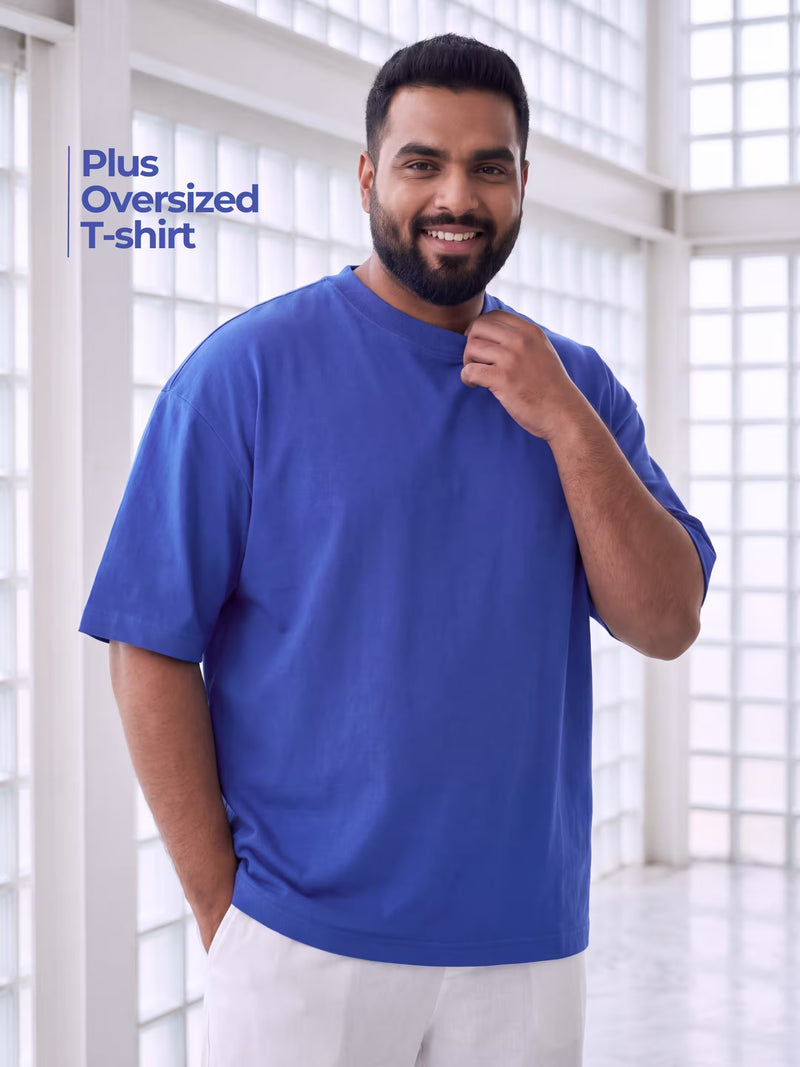 Royal Blue Men's Oversized T-Shirt