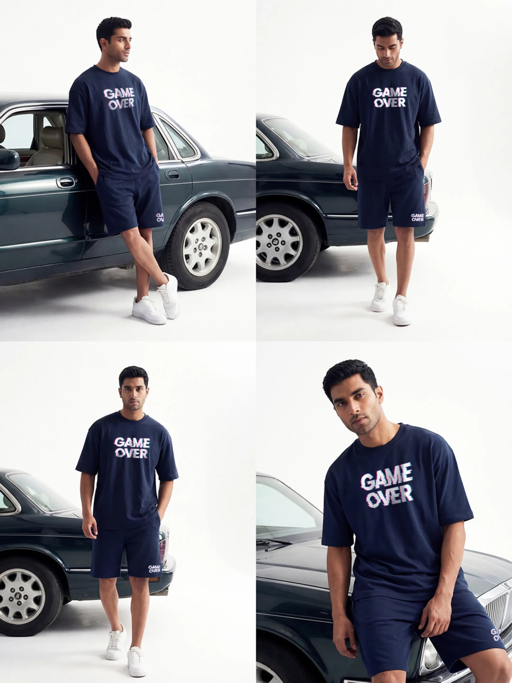 Game Over Cotton Men's Oversized Coord Sets