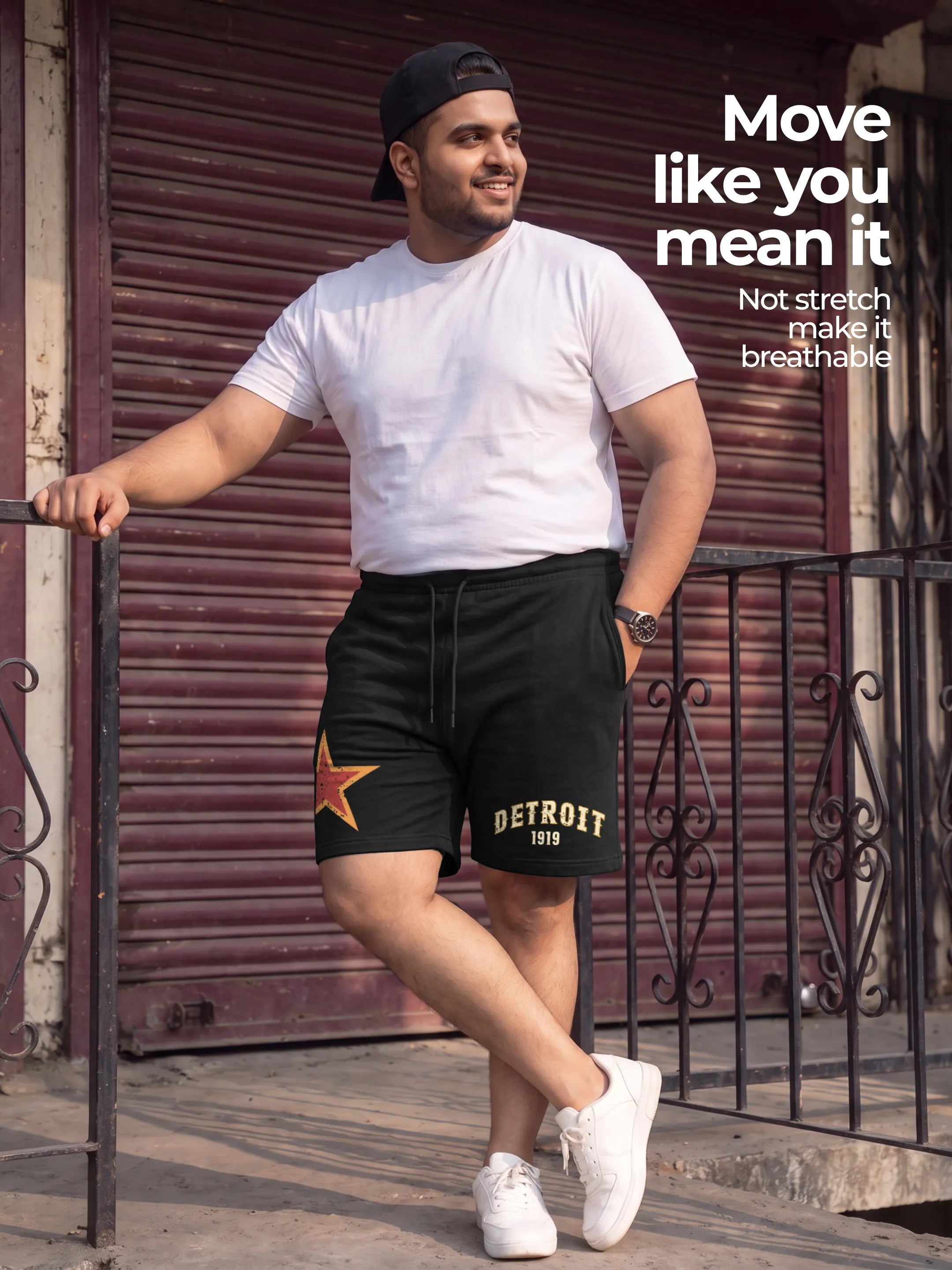 Detroit Cotton Mens Shorts