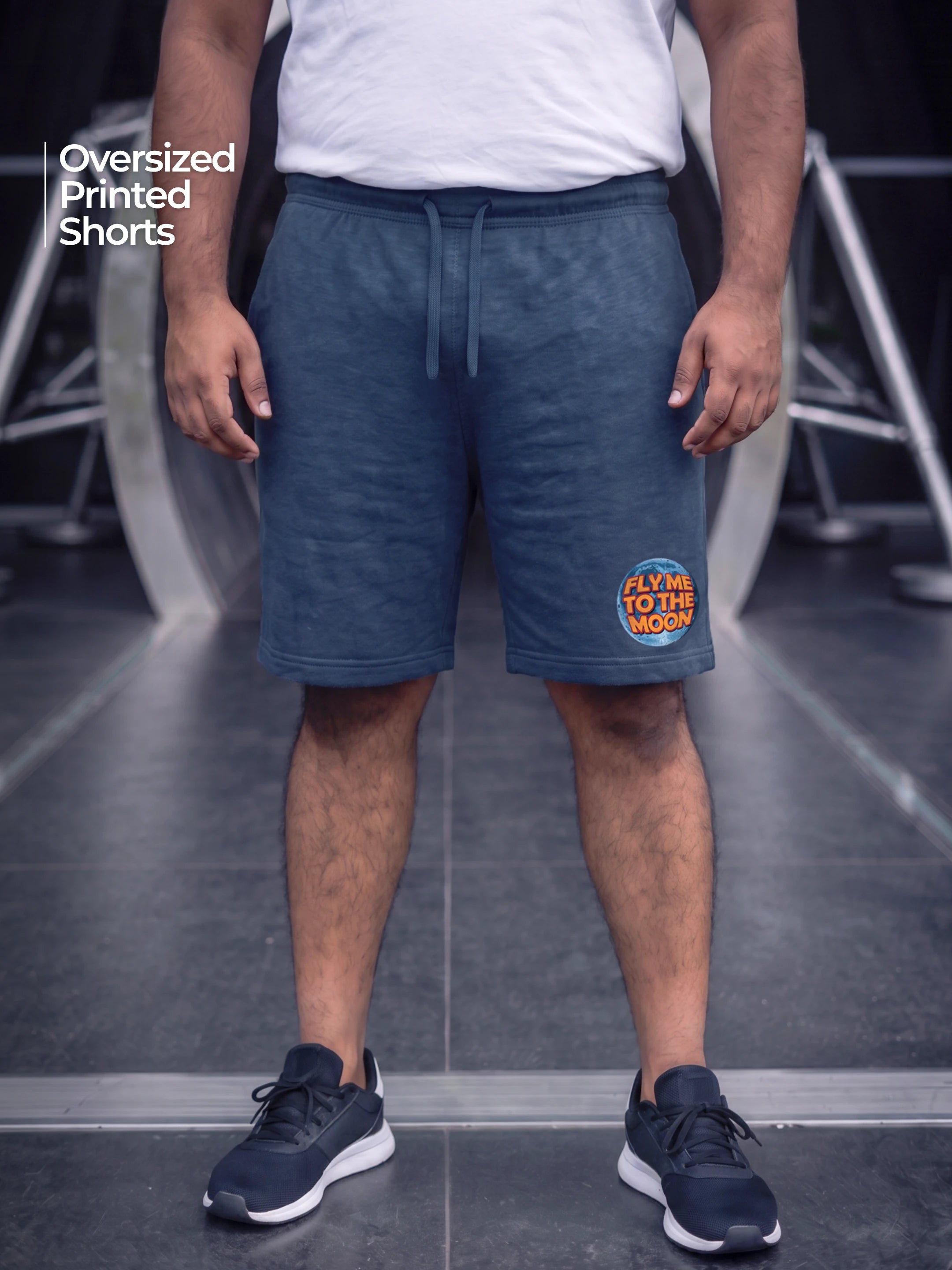 Fly Me To The Moon Cotton Mens Shorts