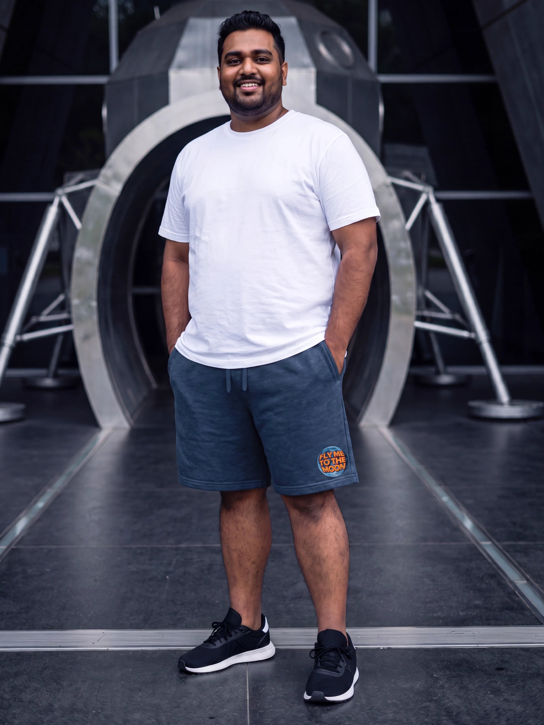 Fly Me To The Moon Cotton Mens Shorts