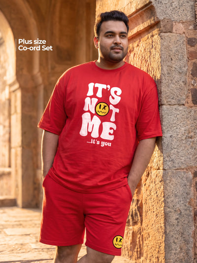It's Not Me It's You Cotton Men's Oversized Coord Sets