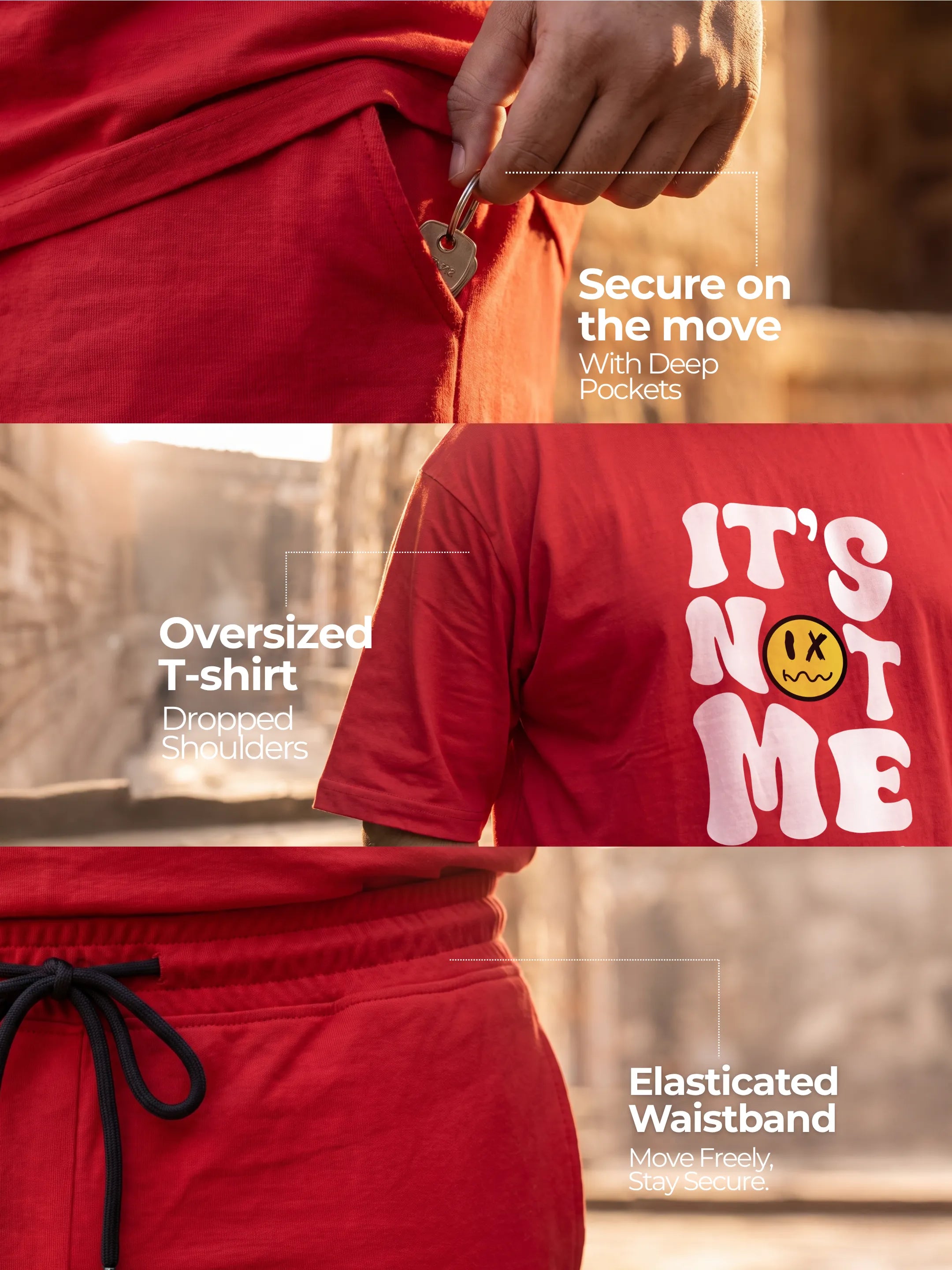 It's Not Me It's You Cotton Men's Oversized Coord Sets