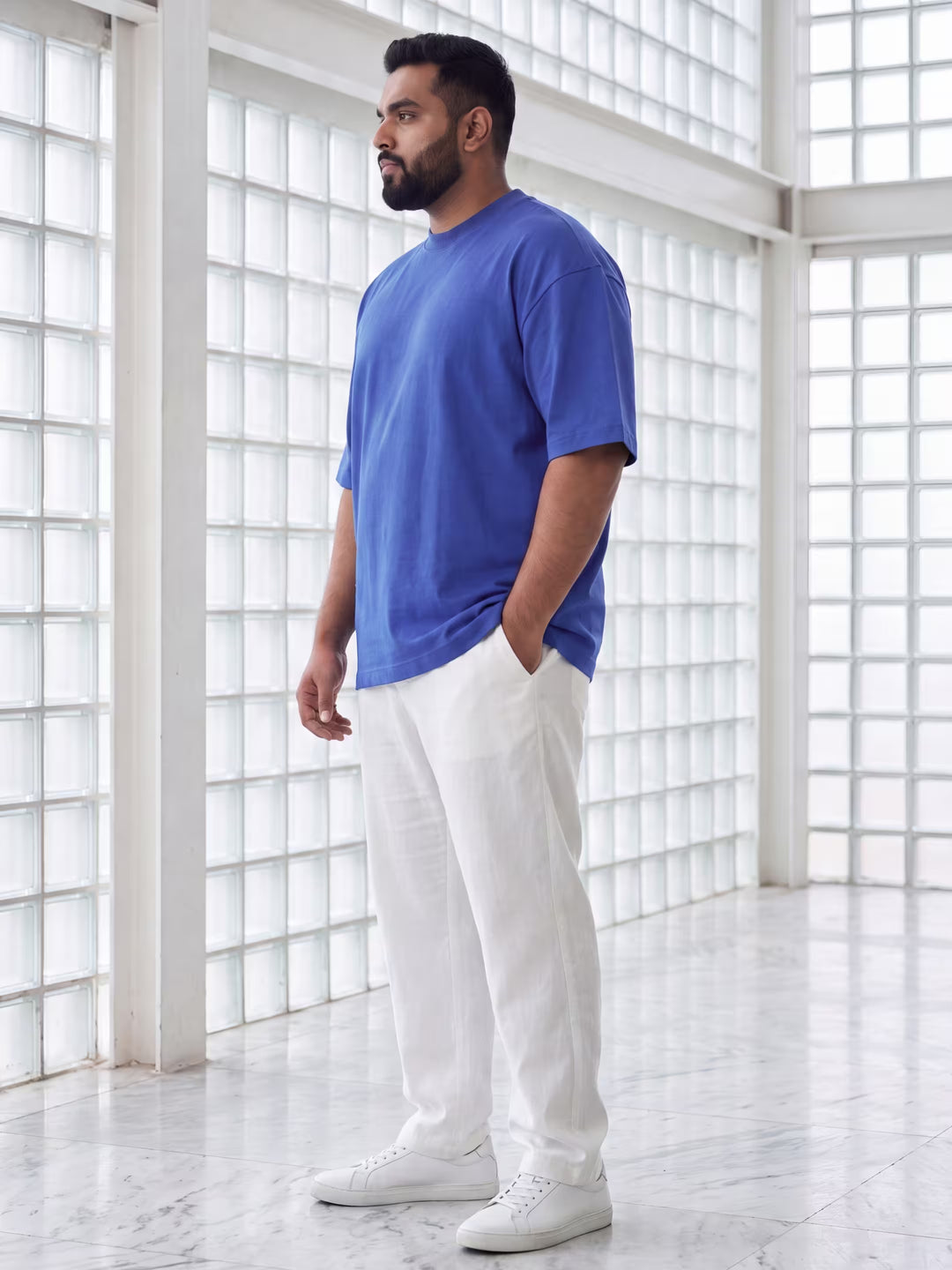 Royal Blue Men's Oversized T-Shirt