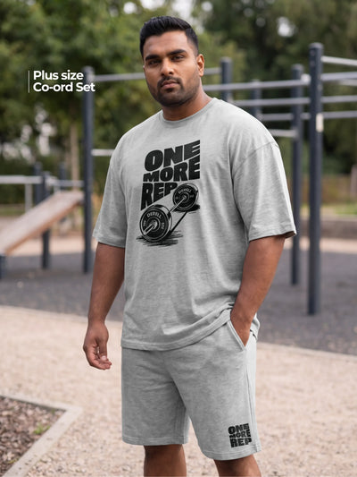 One More Rep Cotton Men's Oversized Coord Sets
