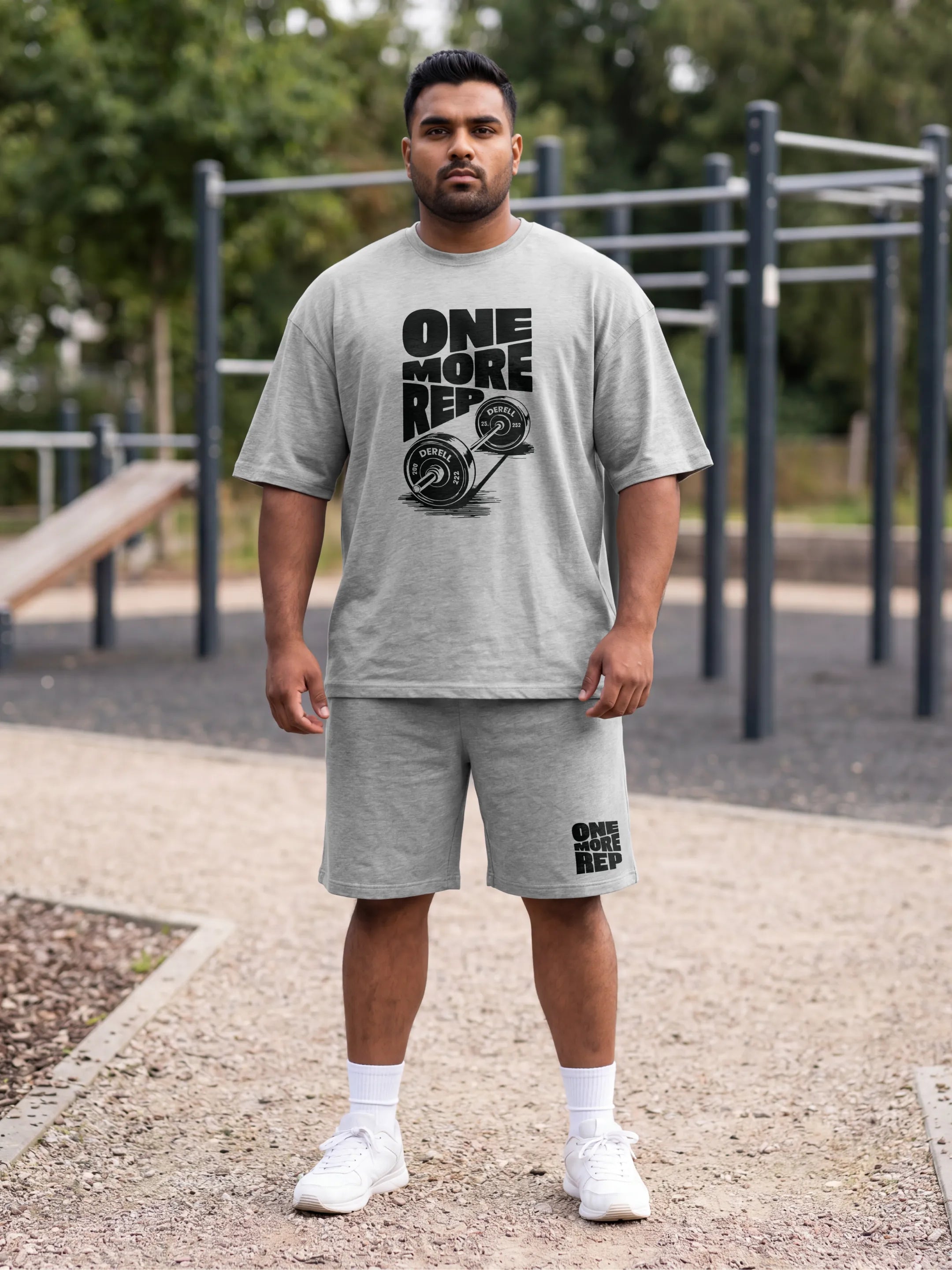 One More Rep Cotton Men's Oversized Coord Sets