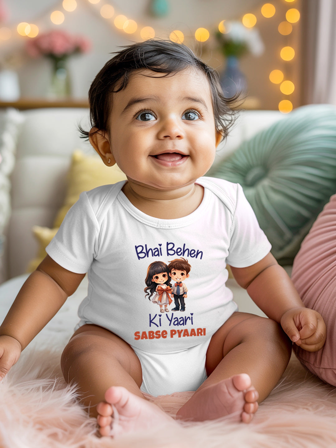 Bhai Behen Ki Yaari Sabse Pyaari Baby Romper | Onesies