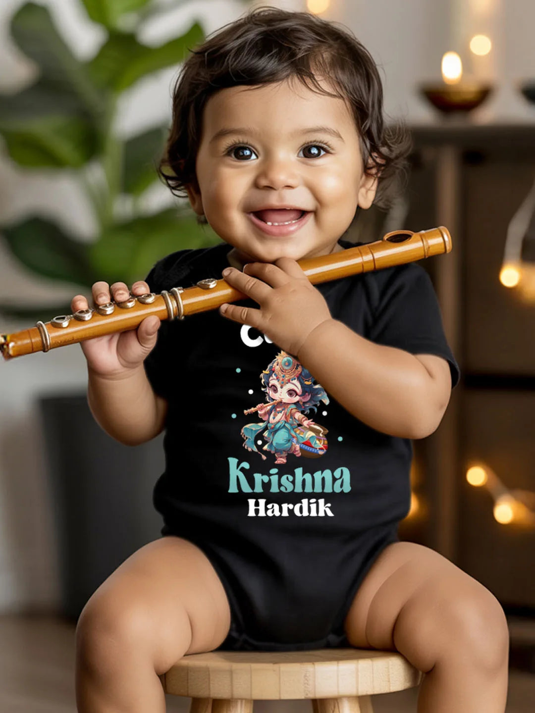 Cutest Krishna Baby Romper | Onesies w/ Custom Name