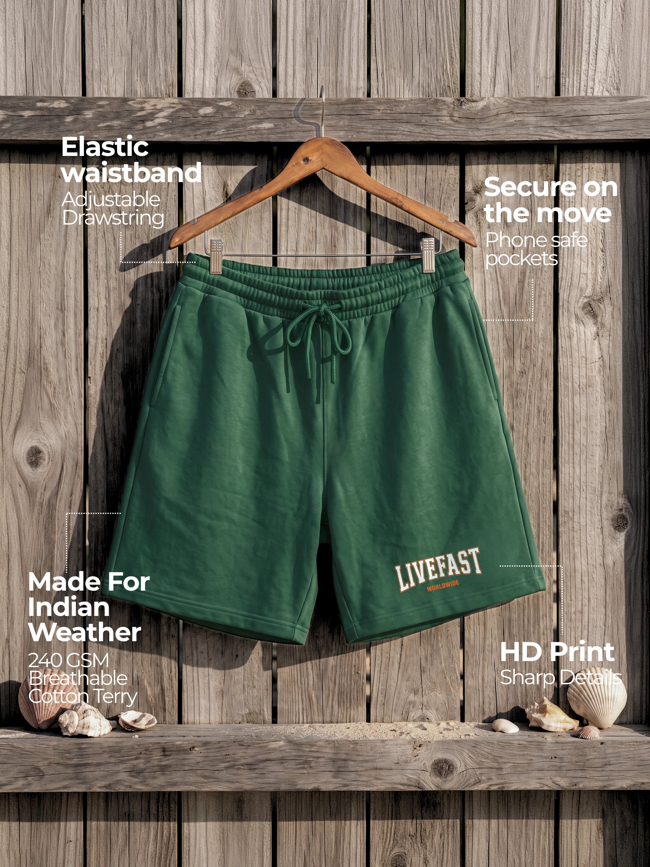 Livefast Cotton Mens Shorts