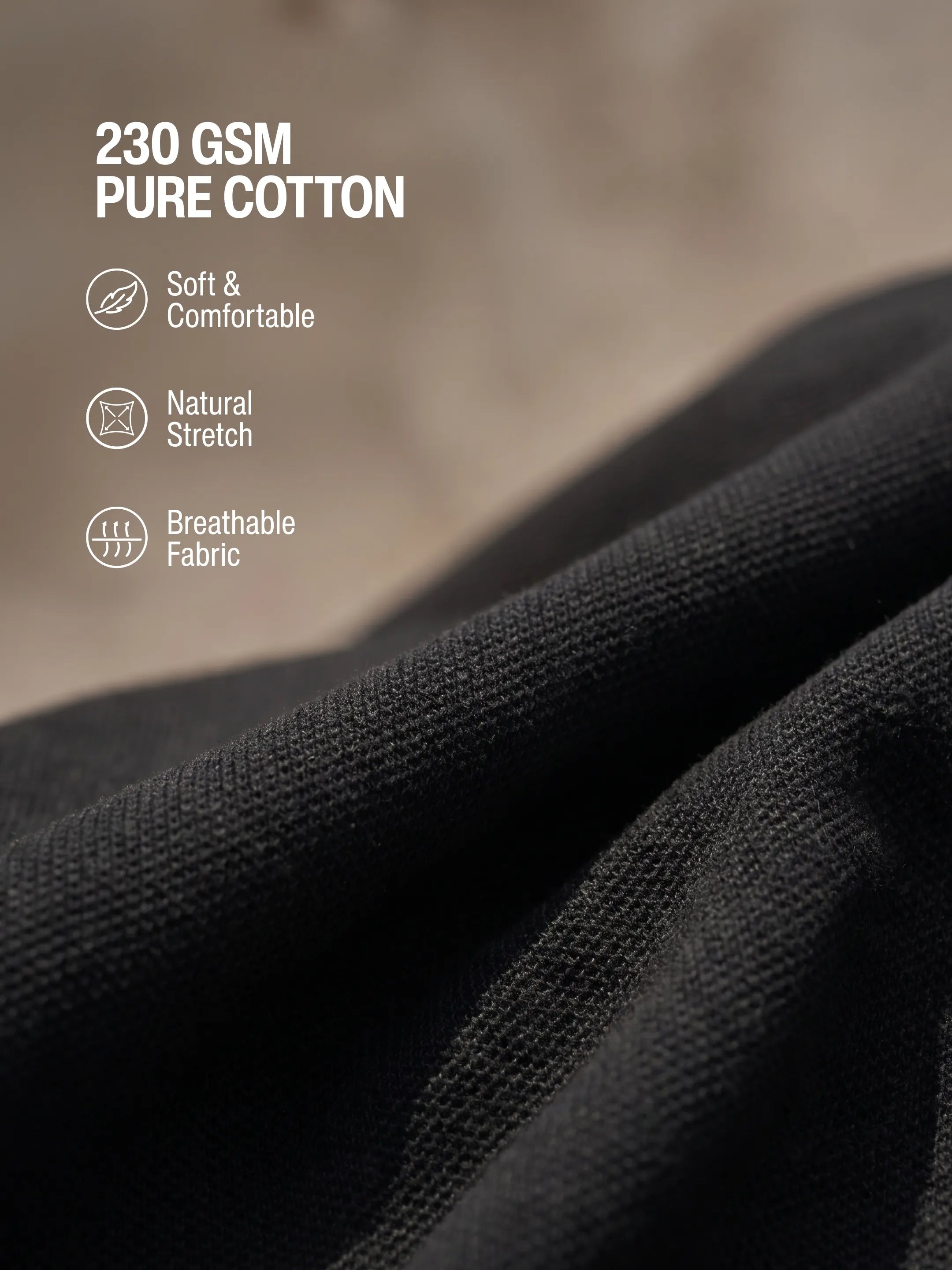 Jet Black Men's PurEase Core Polo
