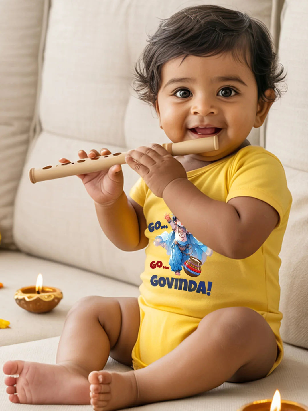 Go Go Go Govinda Baby Romper | Onesies