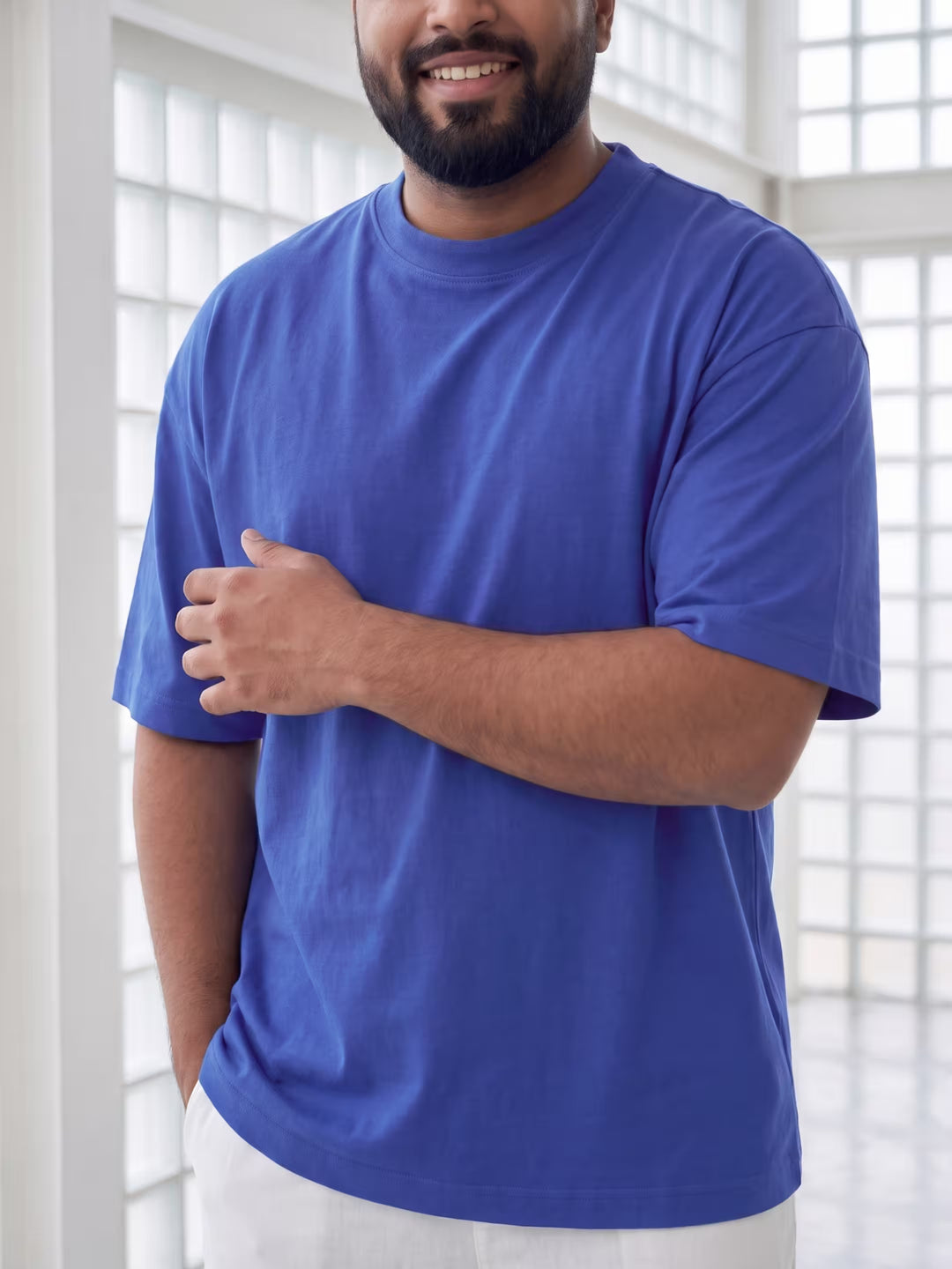 Royal Blue Men's Oversized T-Shirt