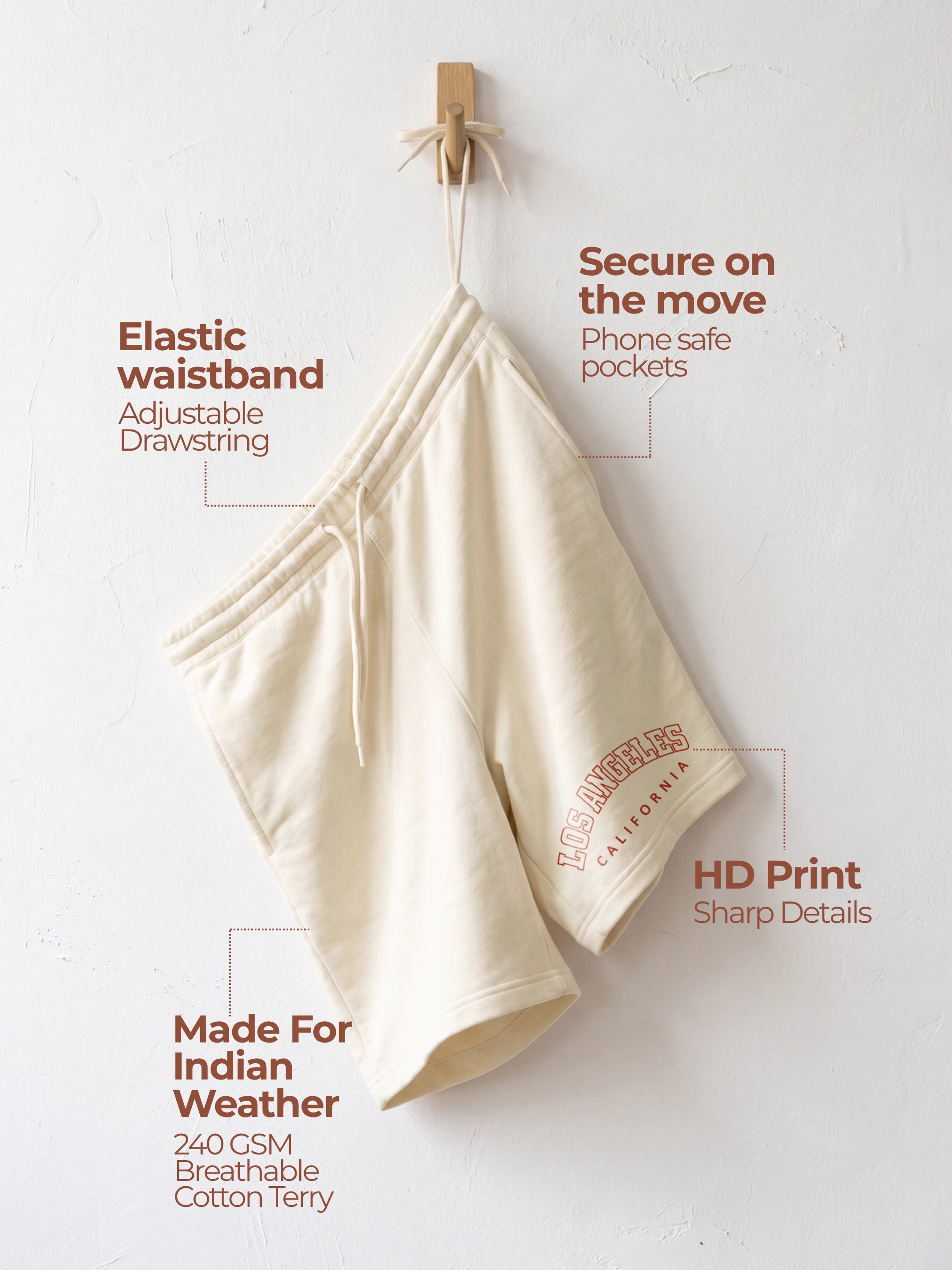Los Angeles Cotton Mens Shorts