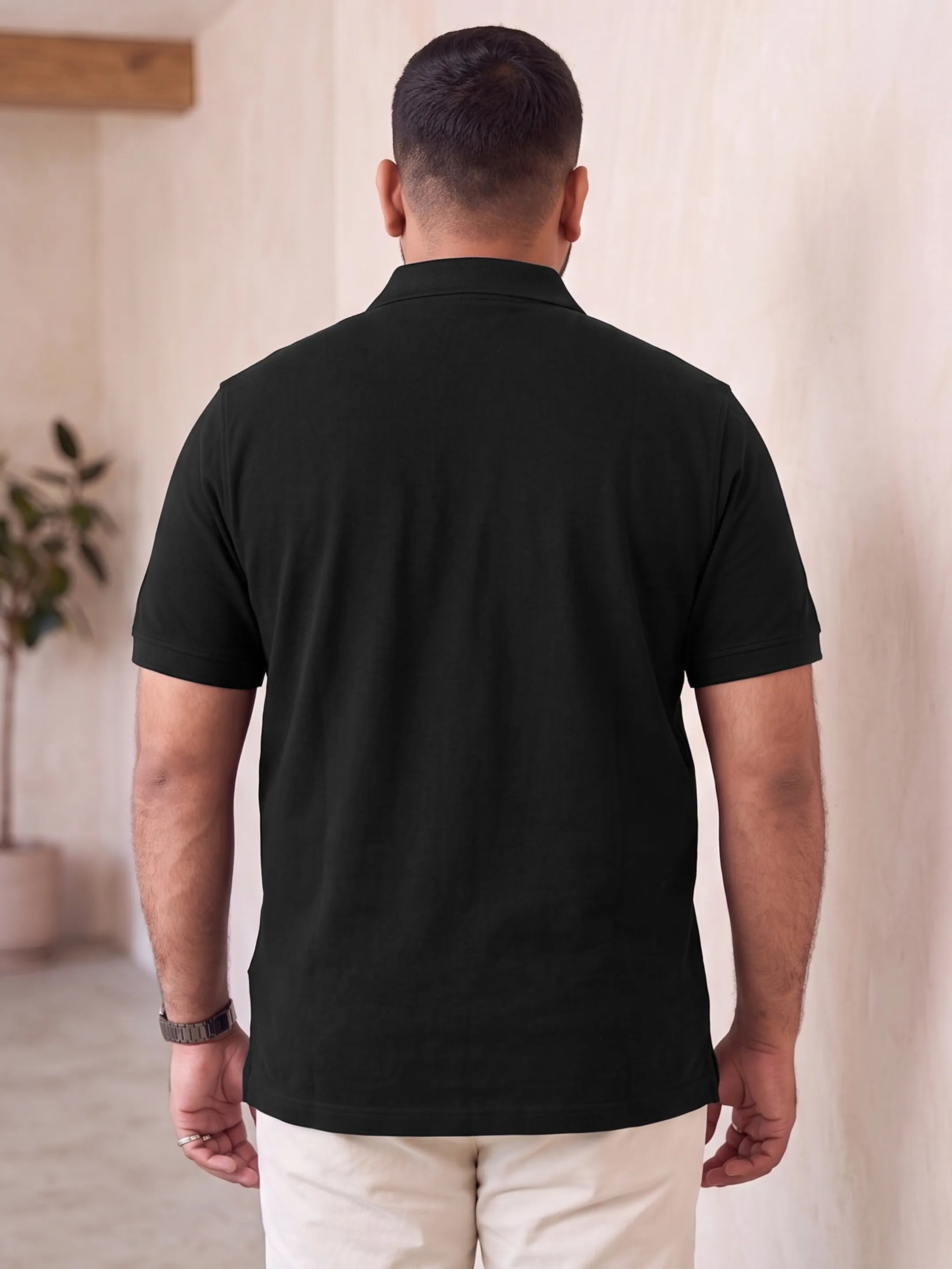 Jet Black Men's PurEase Core Polo