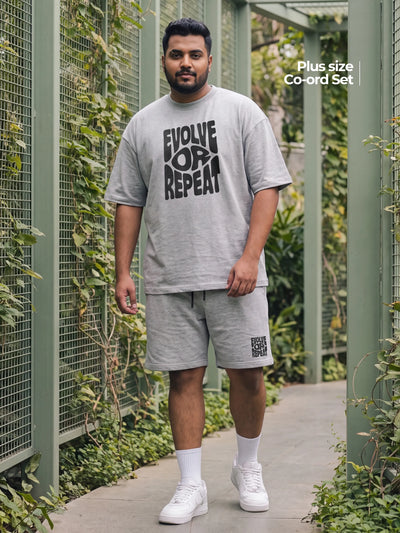 Evolve Or Repeat Cotton Men's Oversized Coord Sets