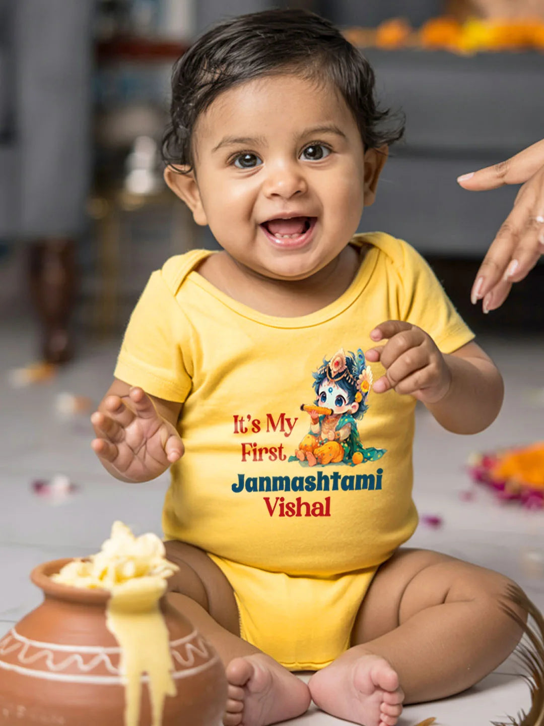 It's My First Janmashtami Baby Romper | Onesies w/ Custom Name