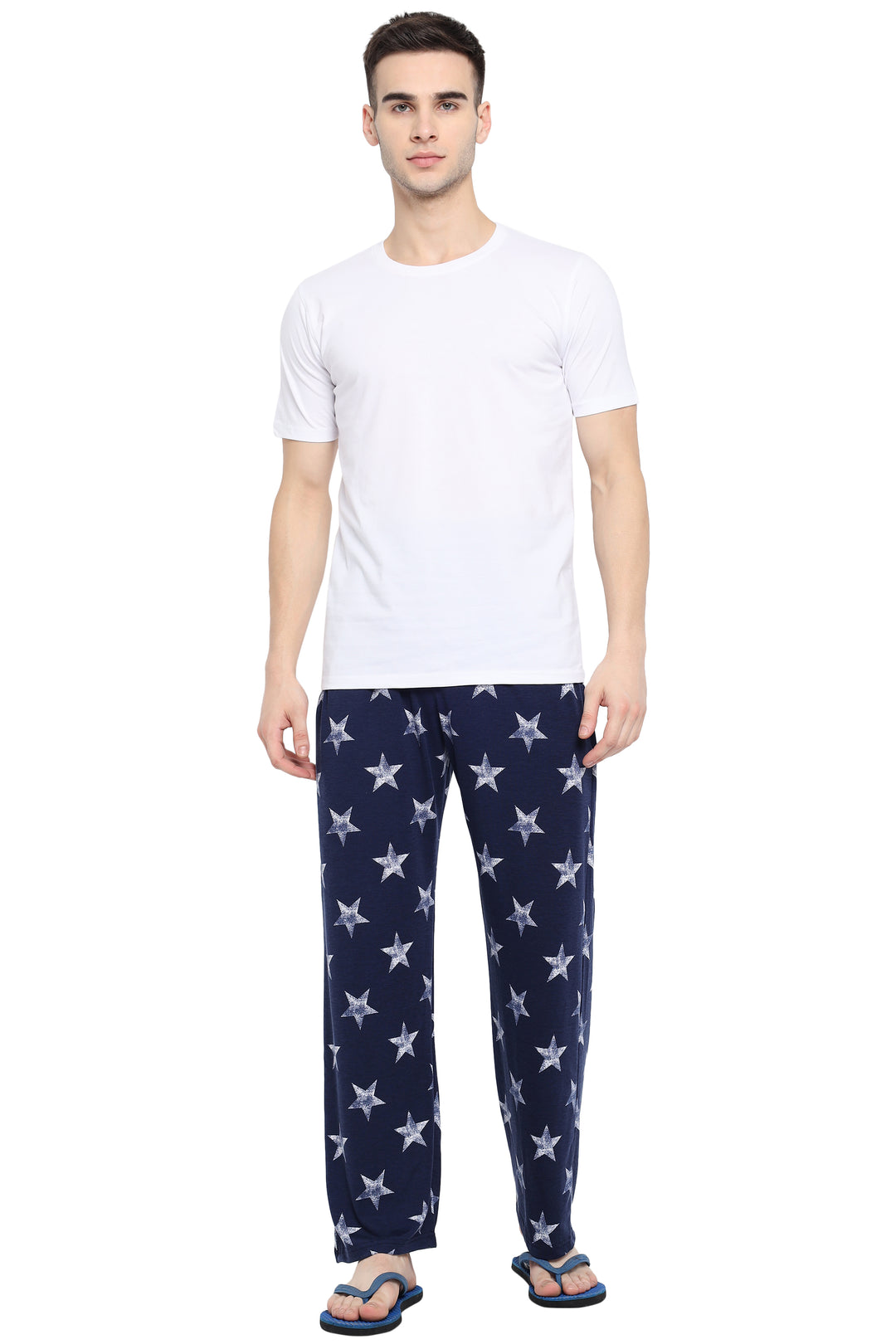Blue Color Star Printed Pyjama