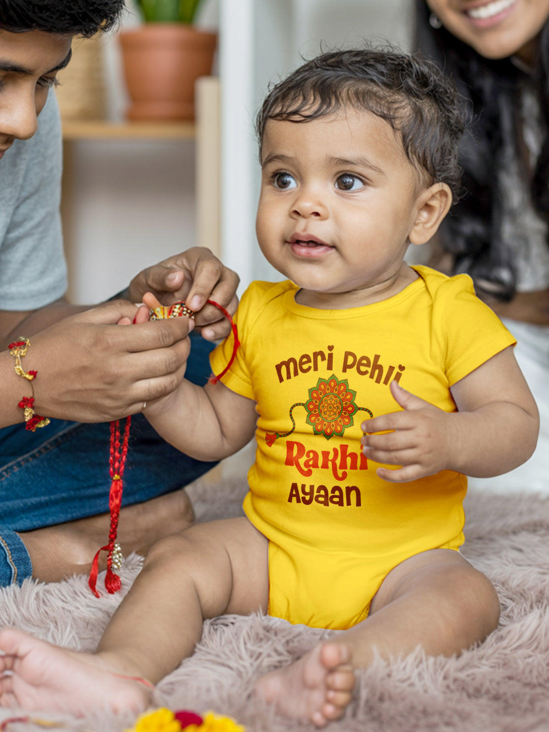 Meri Pehli Rakhi Baby Romper | Onesies w/ Custom Name