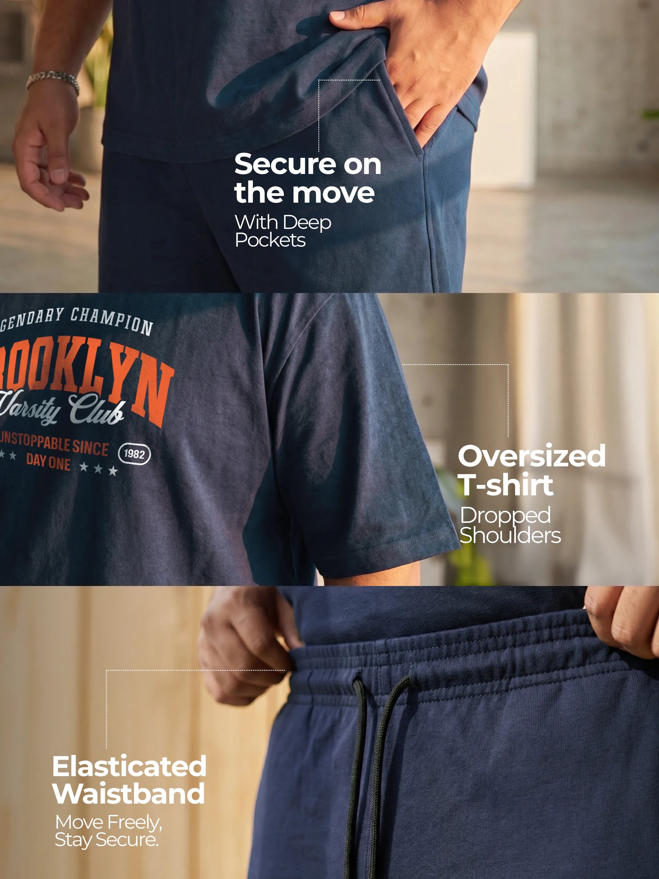 Brooklyn Cotton Men's Oversized Coord Sets