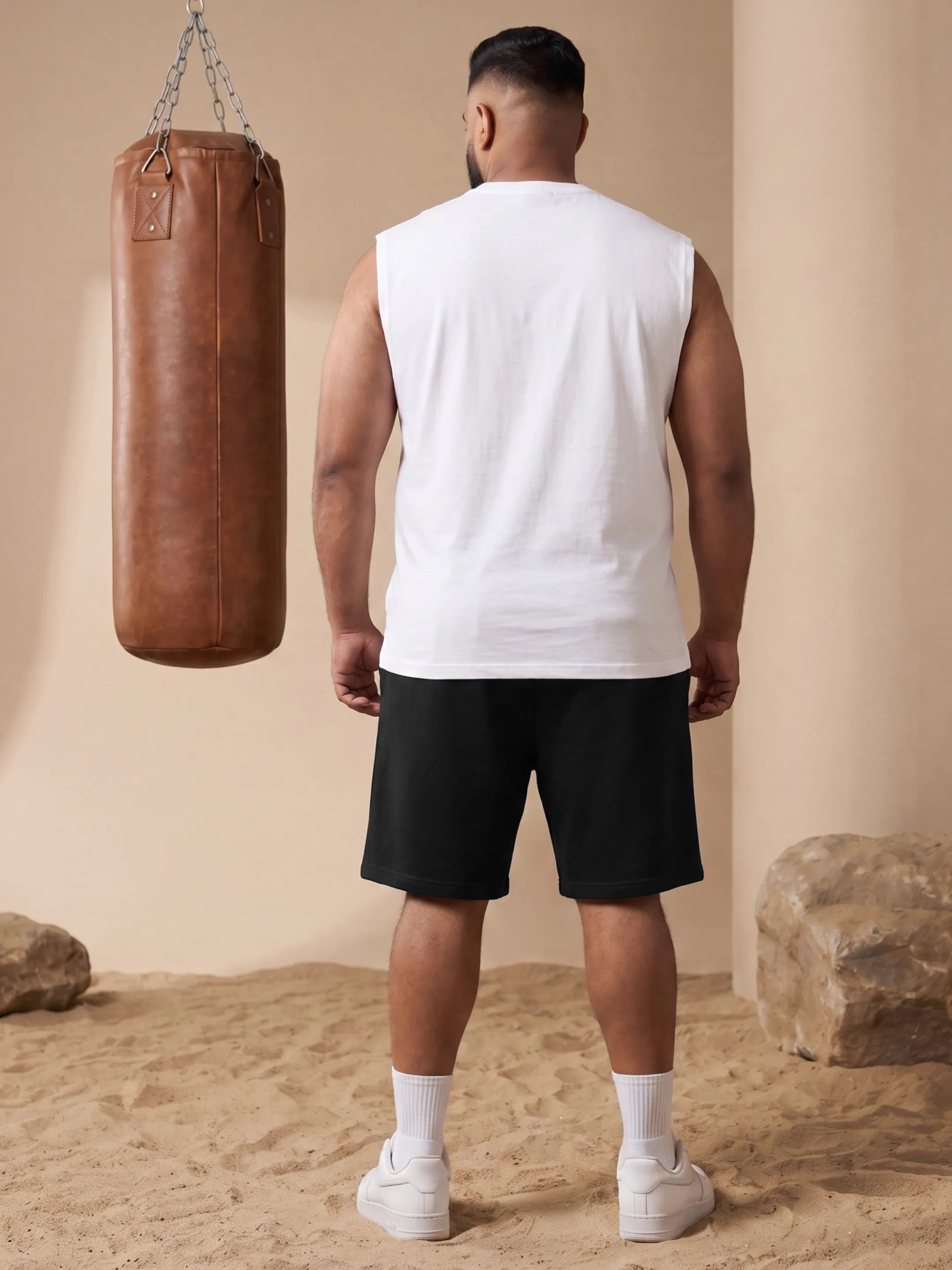 Never Give Up Cotton Mens Shorts