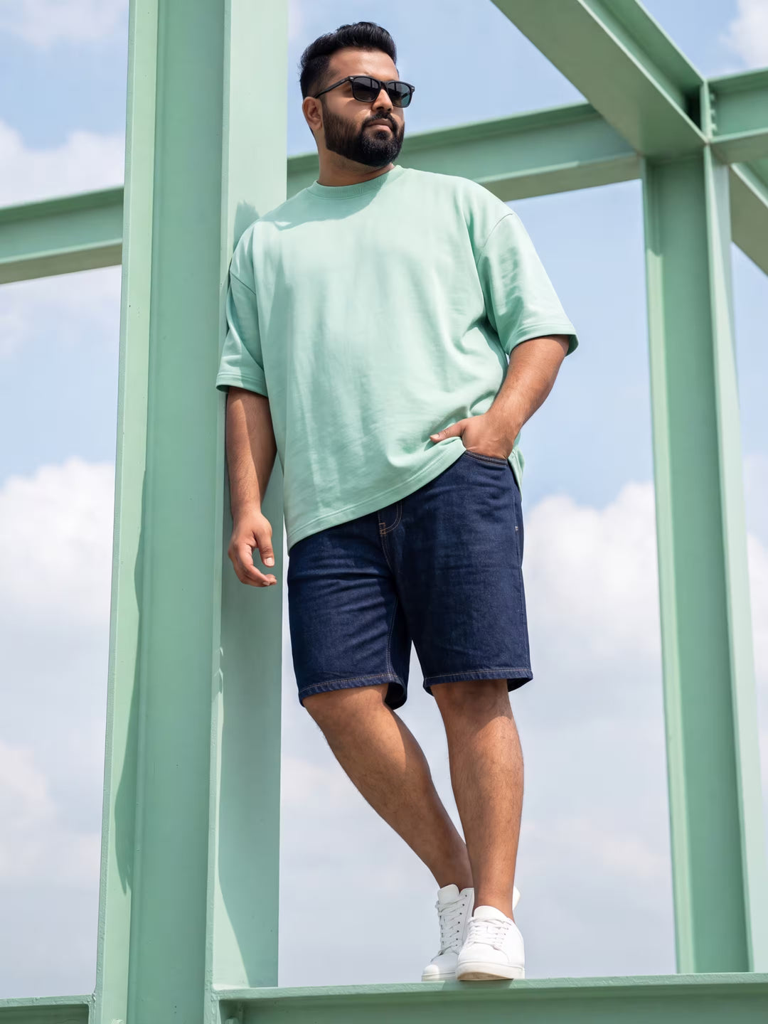 Mint Green Men's Oversized T-Shirt