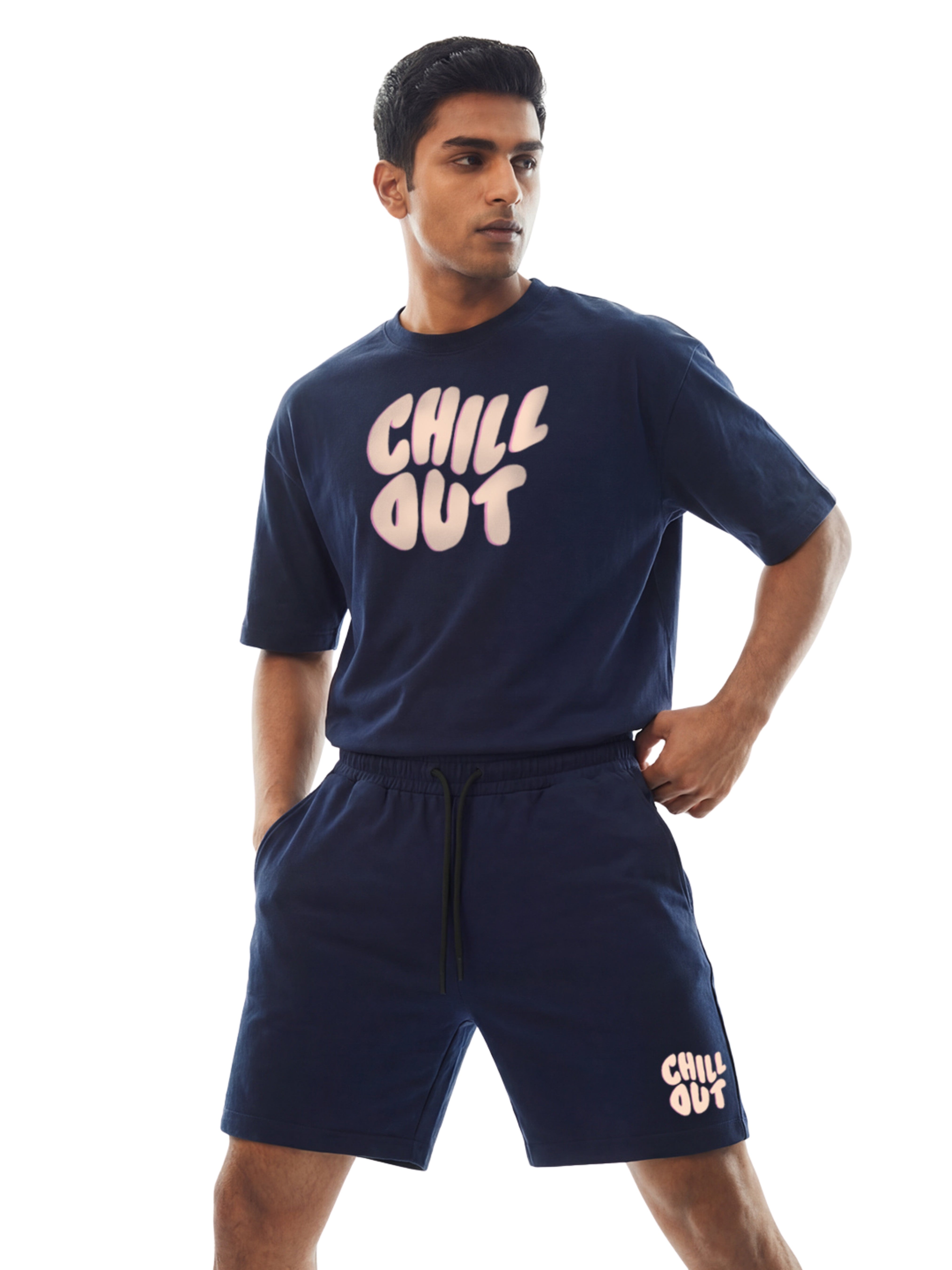 Chill Out Cotton Men's Oversized Coord Sets
